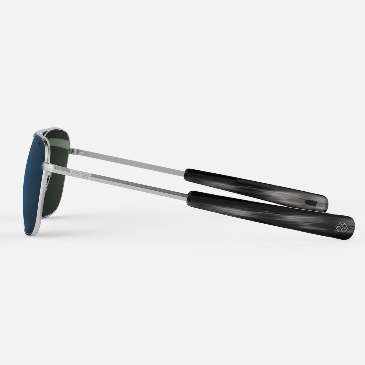Randolph Aviator Matte Chrome Cobalt Occhiali da Sole Polarizzati