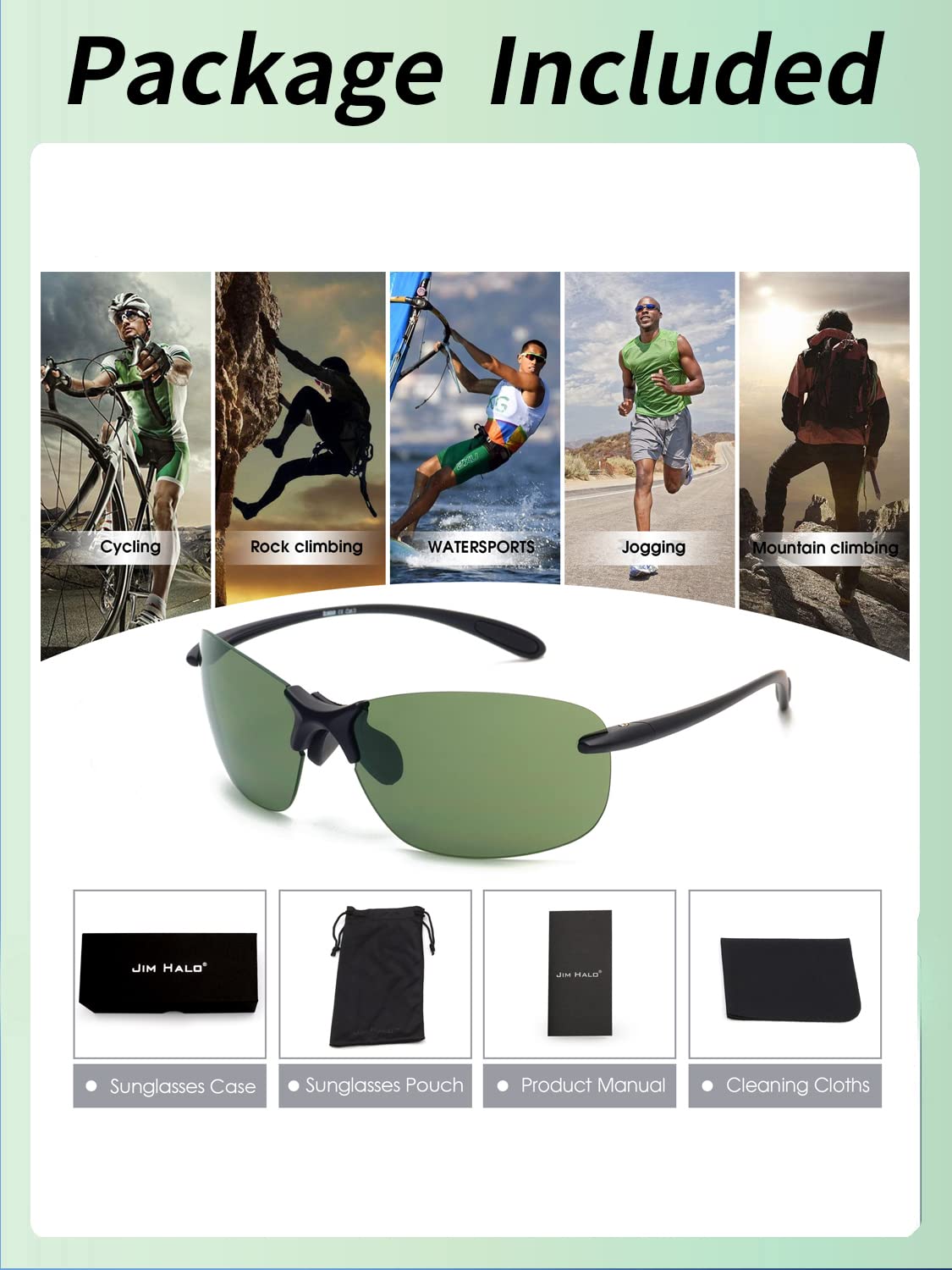 Glindar TR90 Pilot occhiali da sole sportivi uomo donna