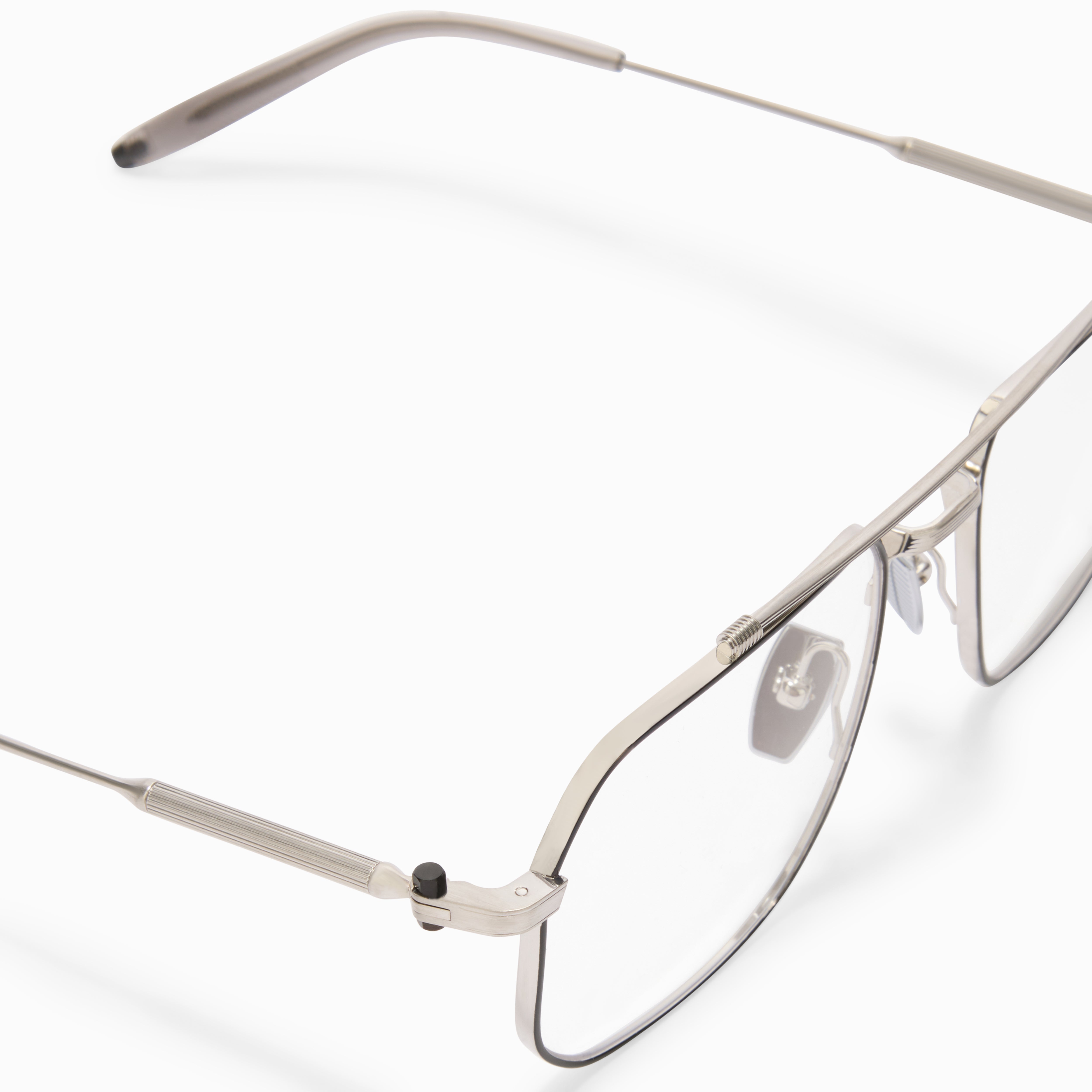 Akoni Horizon Atlas occhiali da vista Brushed Silver titanio