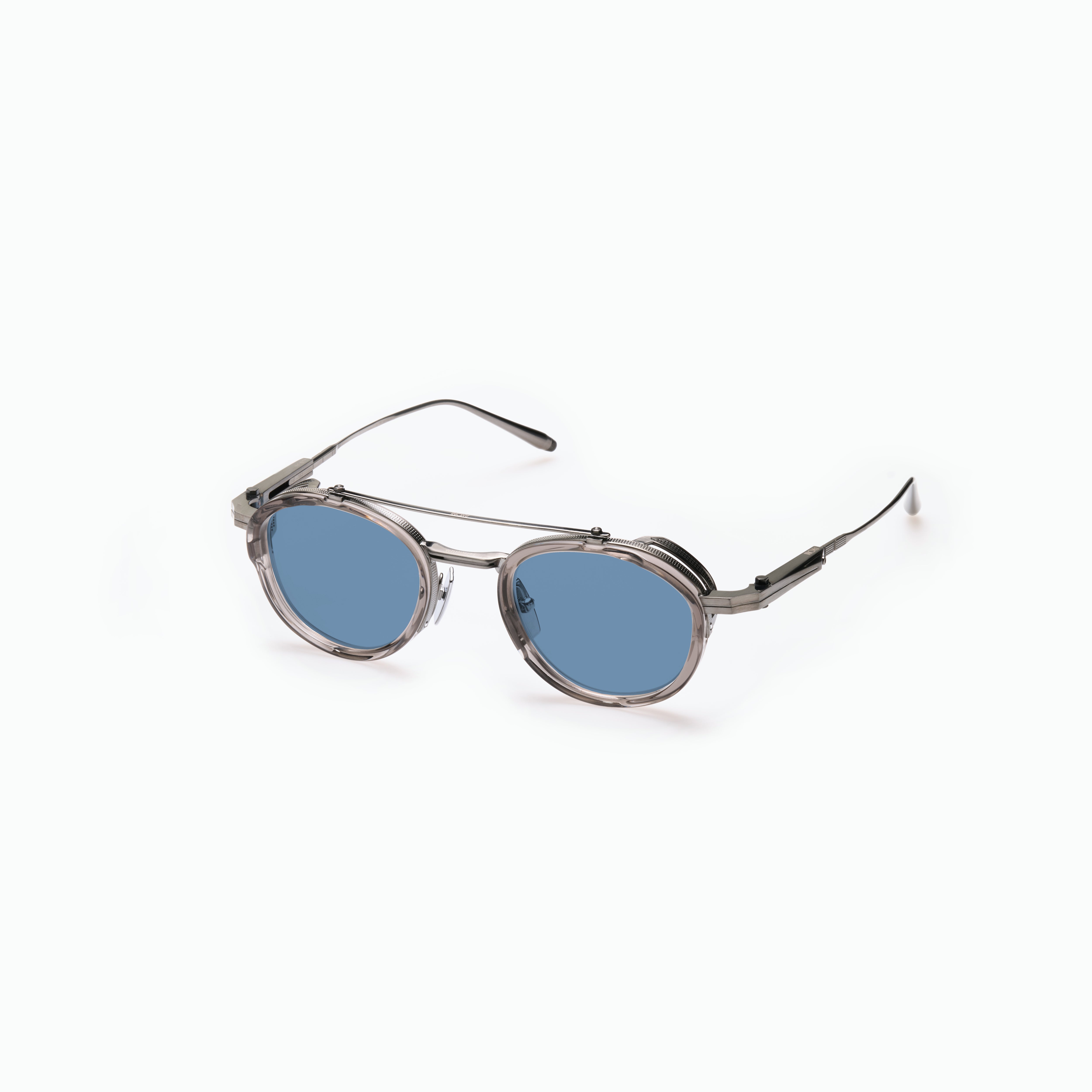 Akoni Horizon Infinity occhiali da sole Brushed Black Palladium titanio