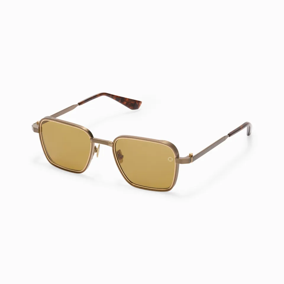 Akoni Etere Giano-Two occhiali da sole Antique 12k Gold titanio
