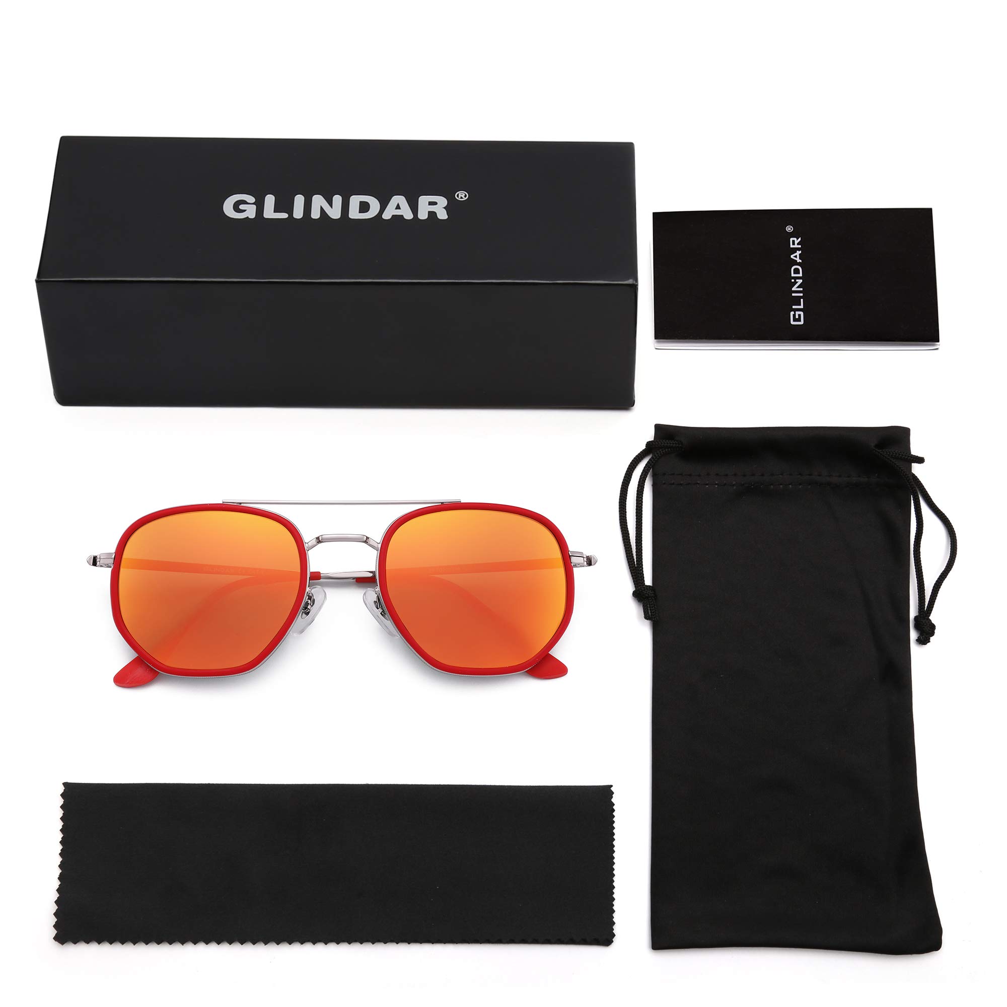 Glindar occhiali da sole piccoli doppio ponte unisex