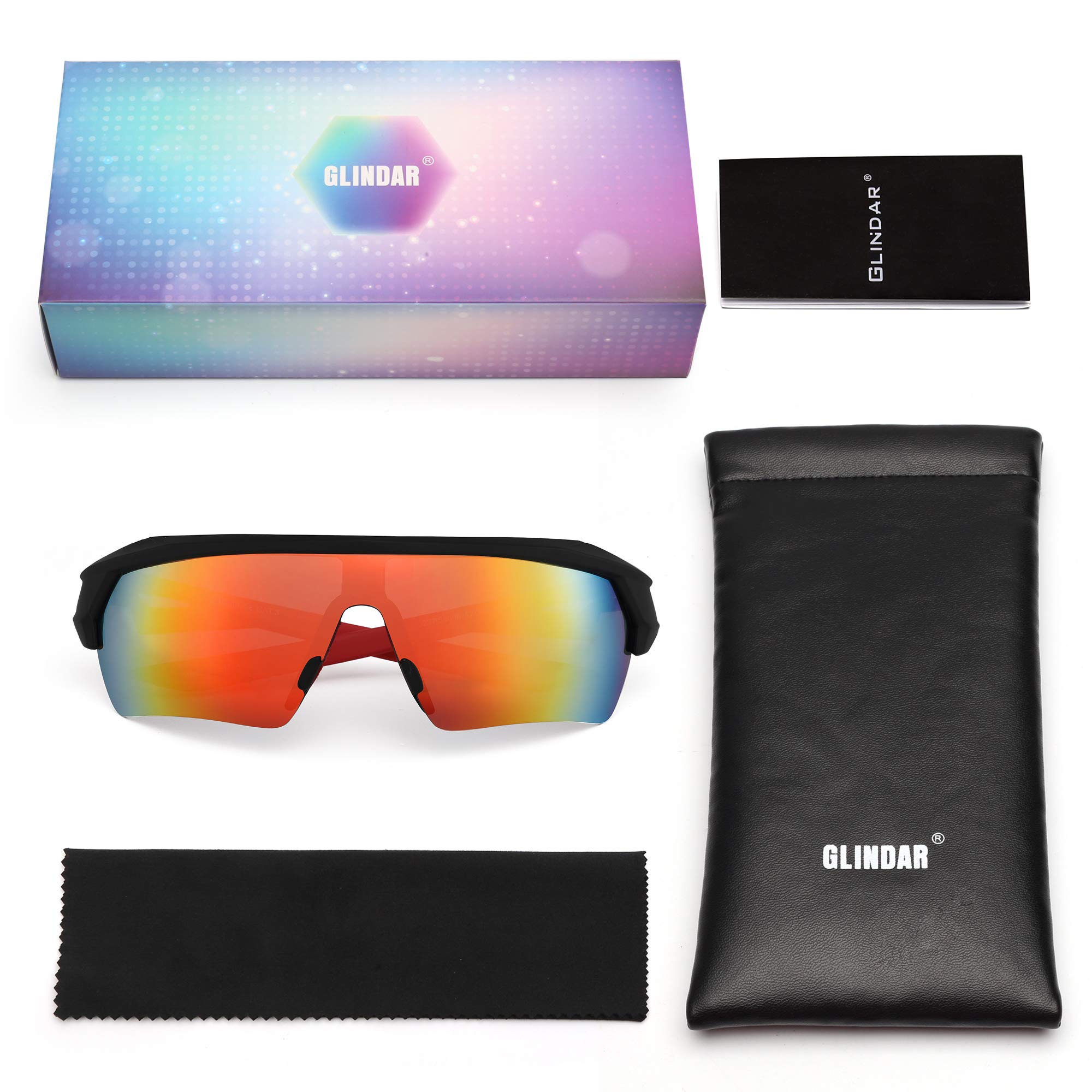 Glindar Shield occhiali da sole sportivi polarizzati blu