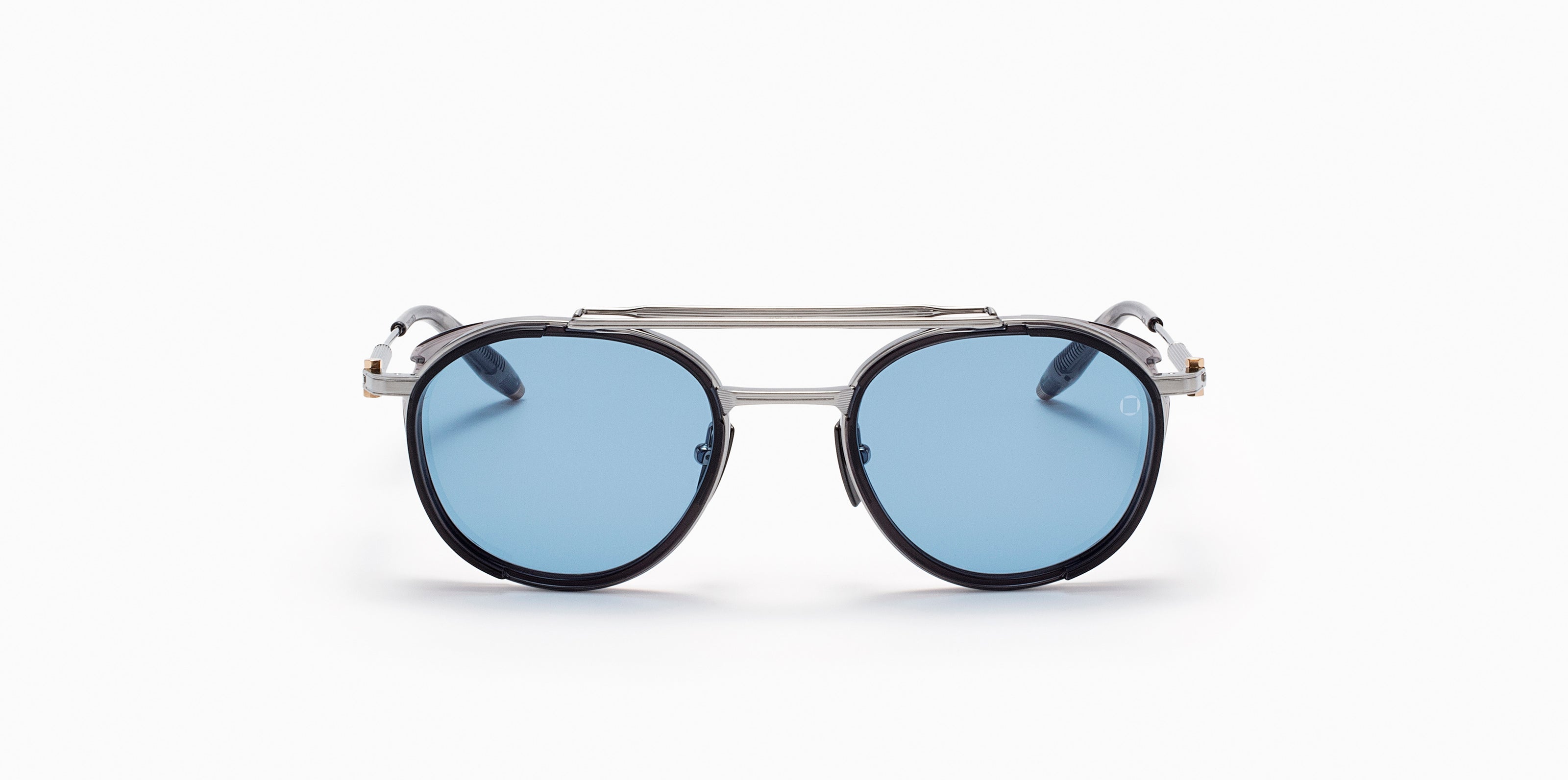 Akoni Horizon Skymapper occhiali da sole Brushed Palladium tondi
