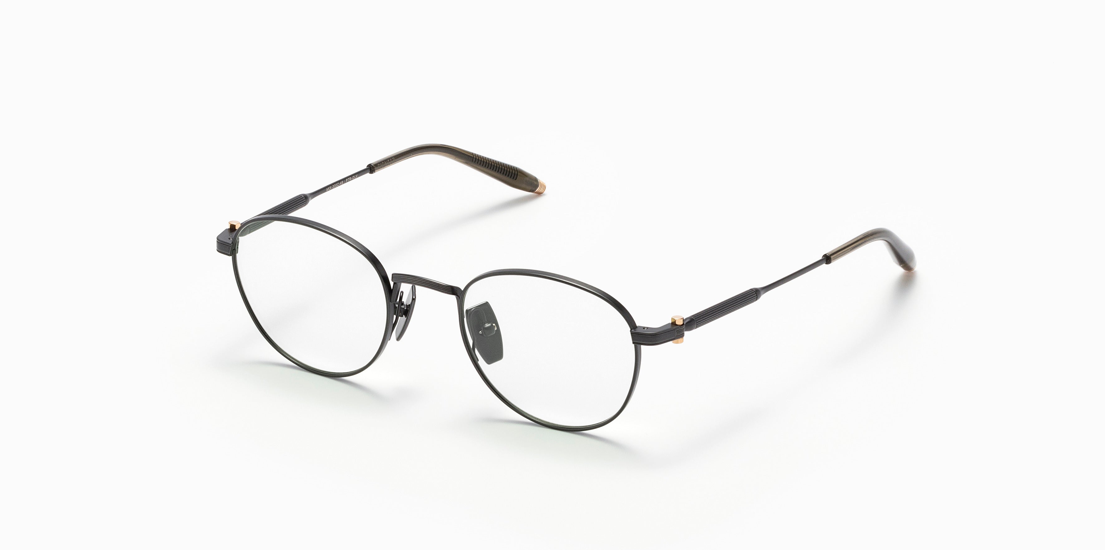Akoni Horizon Pioneer occhiali da vista oro bianco 49 titanio