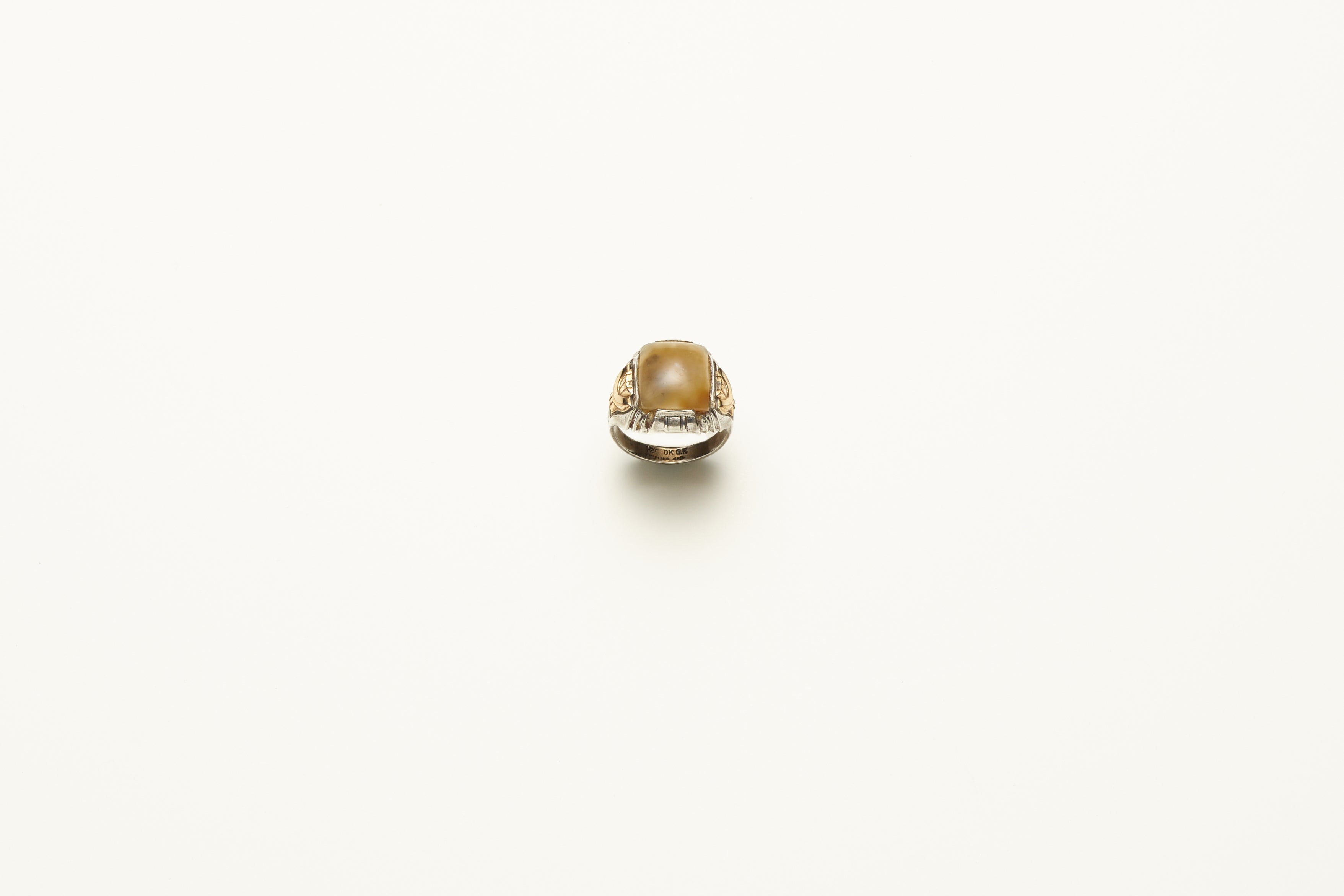 Jacques Marie Mage anello agata argento sterling anni 40