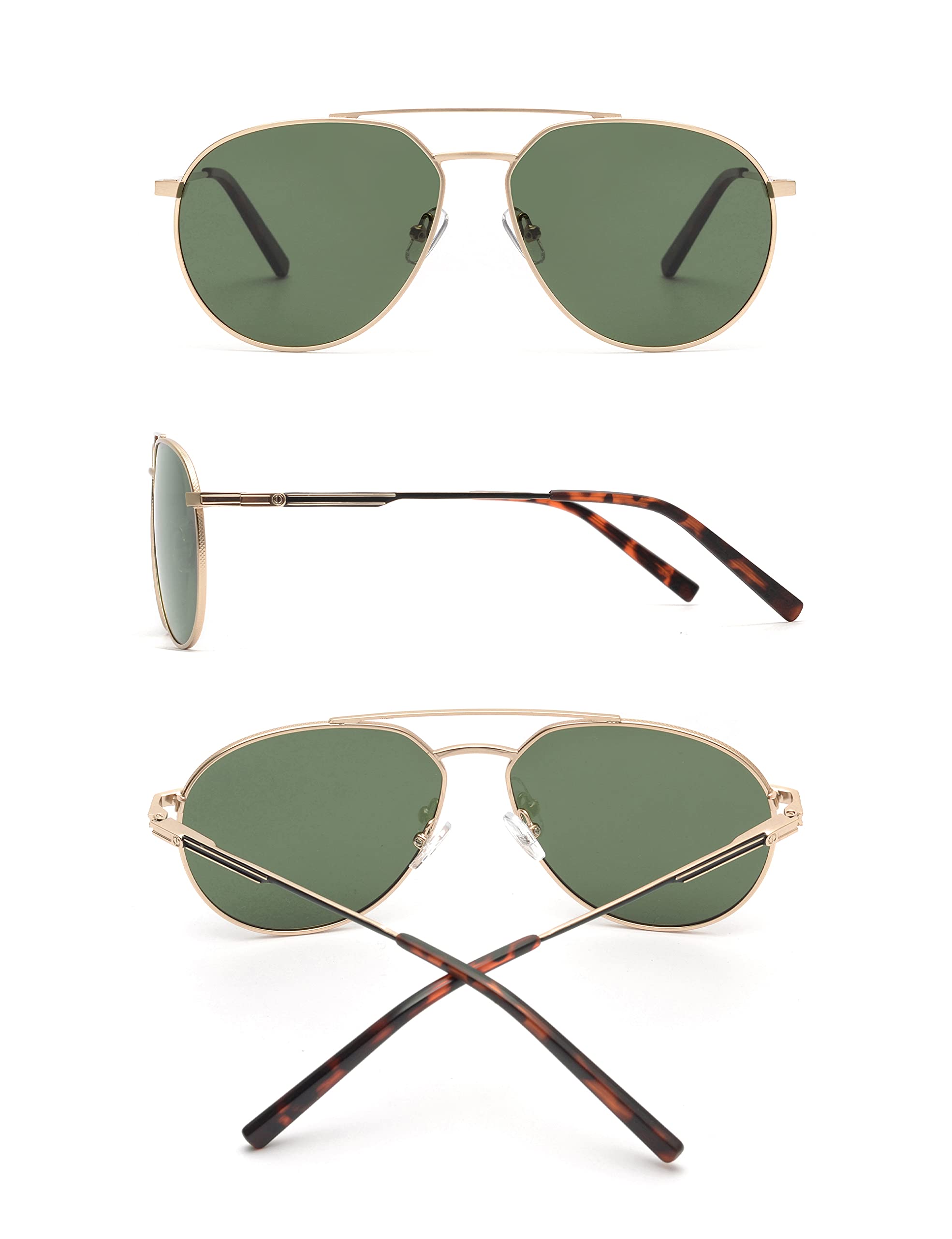 Glindar Pilot Aviatore occhiali da sole metallo polarizzati