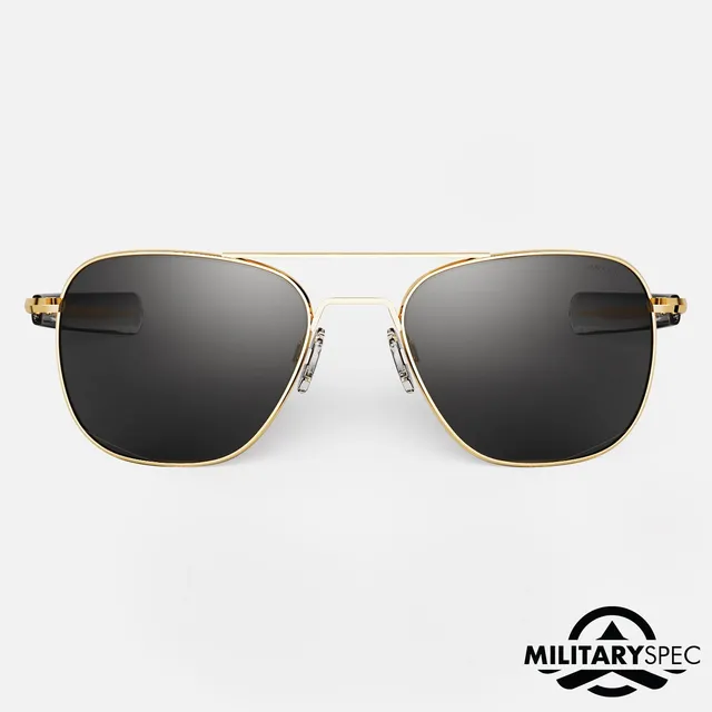Randolph Aviator occhiali da sole Military 23k Gold Gray