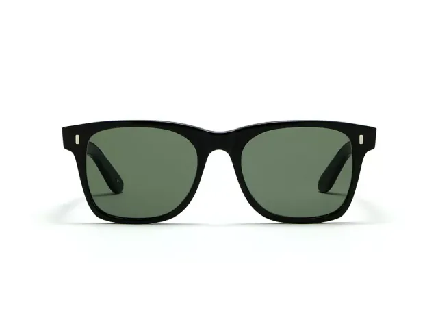 L.G.R Jambo occhiali da sole nero lente verde g15