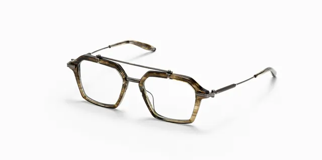 Akoni Horizon Akari 51 occhiali da vista Green Tortoise acetato