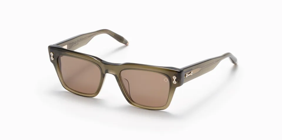 Akoni Etere Columba 54 occhiali da sole Olive acetato