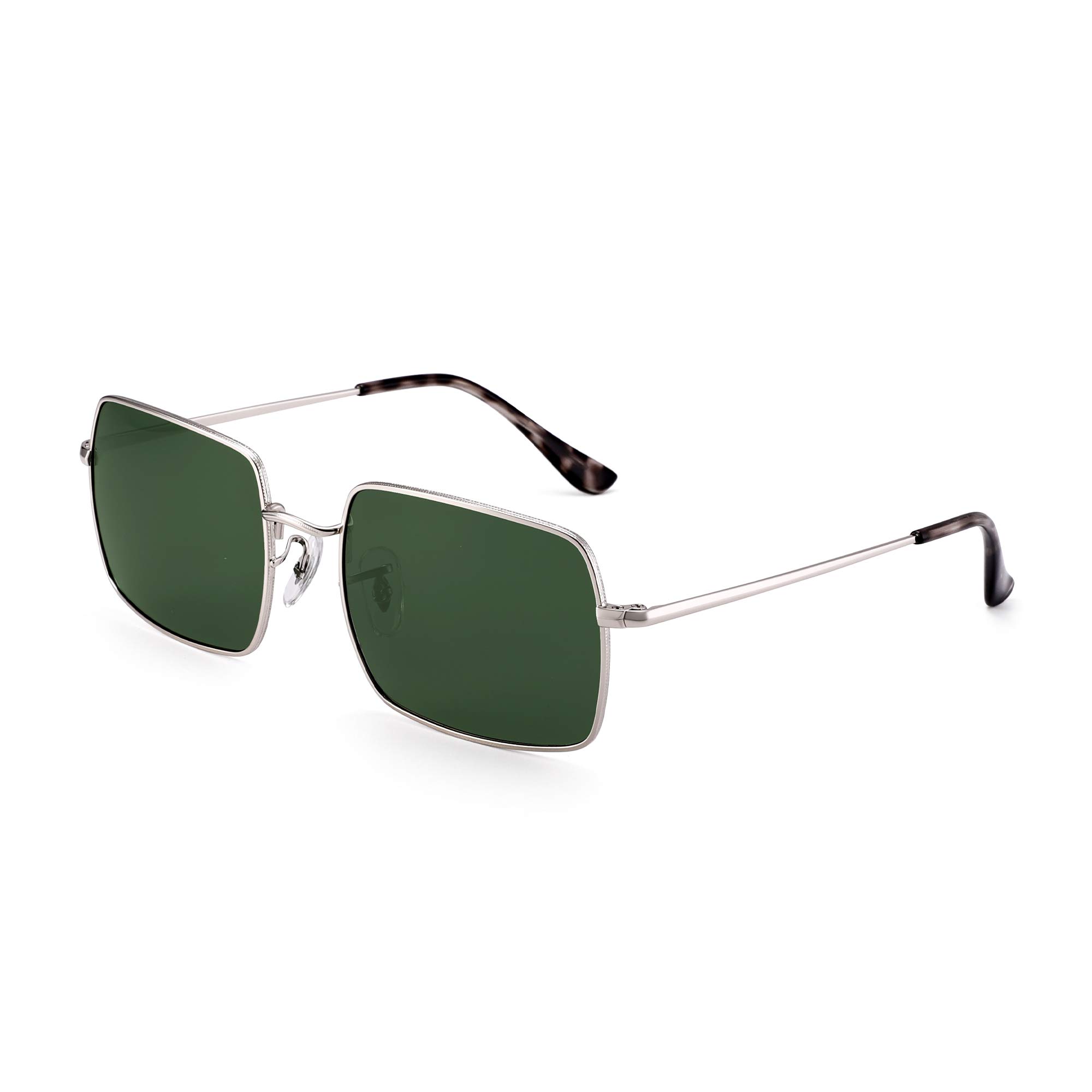 Glindar occhiali da sole quadrati polarizzati metallo UV400