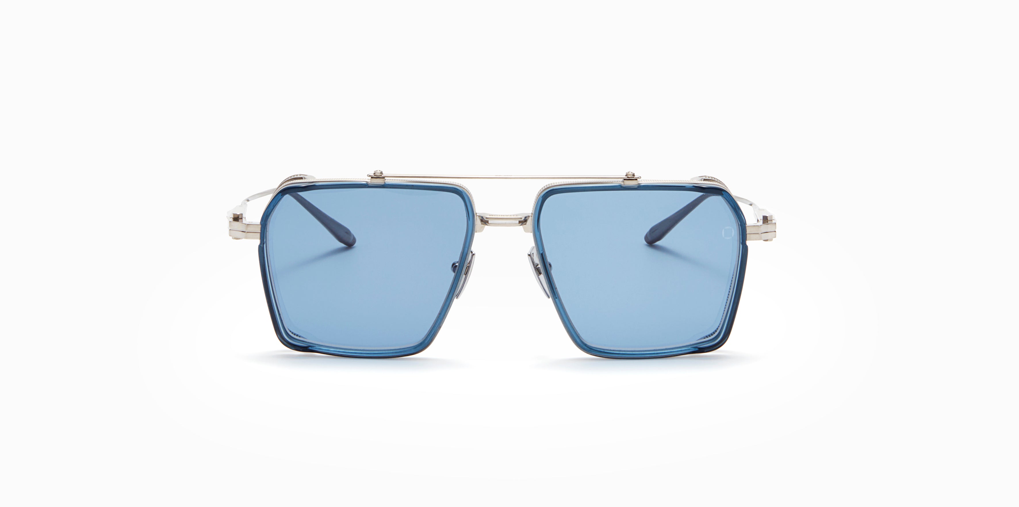 Akoni Horizon Tiros occhiali da sole Brushed Silver aviatore