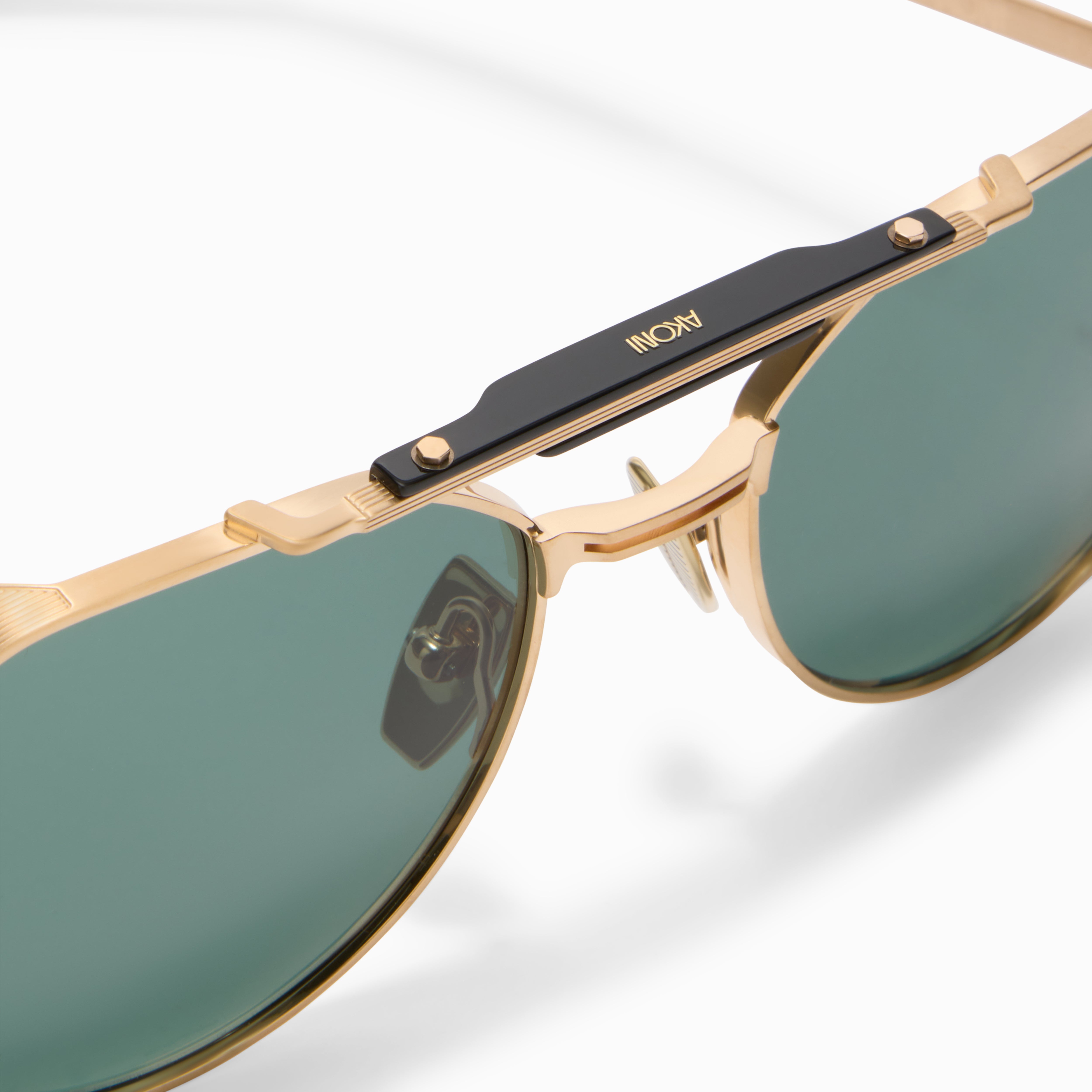 Akoni Horizon Astrolis occhiali da sole Brushed 12k Gold titanio