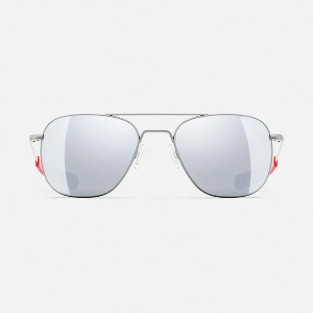 Randolph Thunderbirds Aviator occhiali sole satin gunmetal mirror