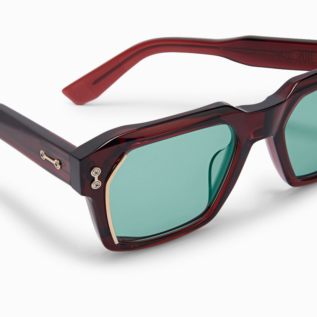 Akoni Horizon Pegasus-Two occhiali da sole Crystal Burgundy titanio