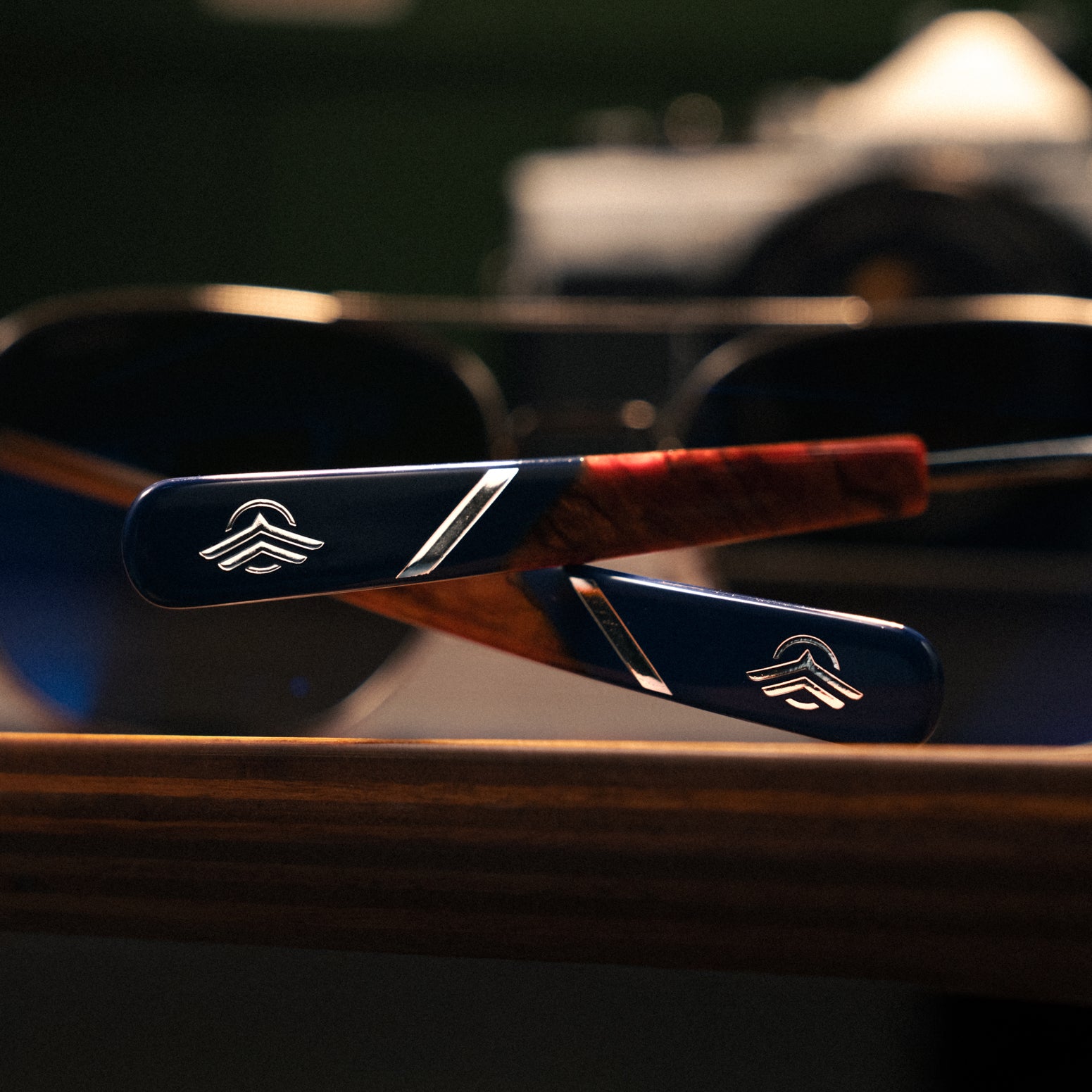 Randolph Aviator Gunmetal Atlantic Blue occhiali sole graduati 55mm