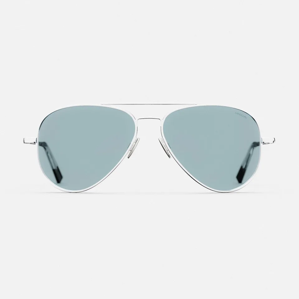 Randolph Concorde occhiali da sole 23k White Gold Blue Hydro