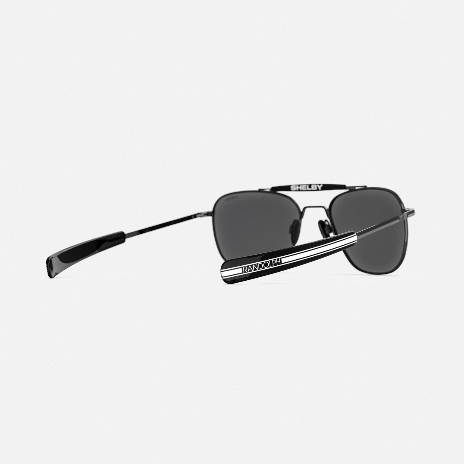 Randolph Shelby Aviator II occhiali da sole neri Apex Gray