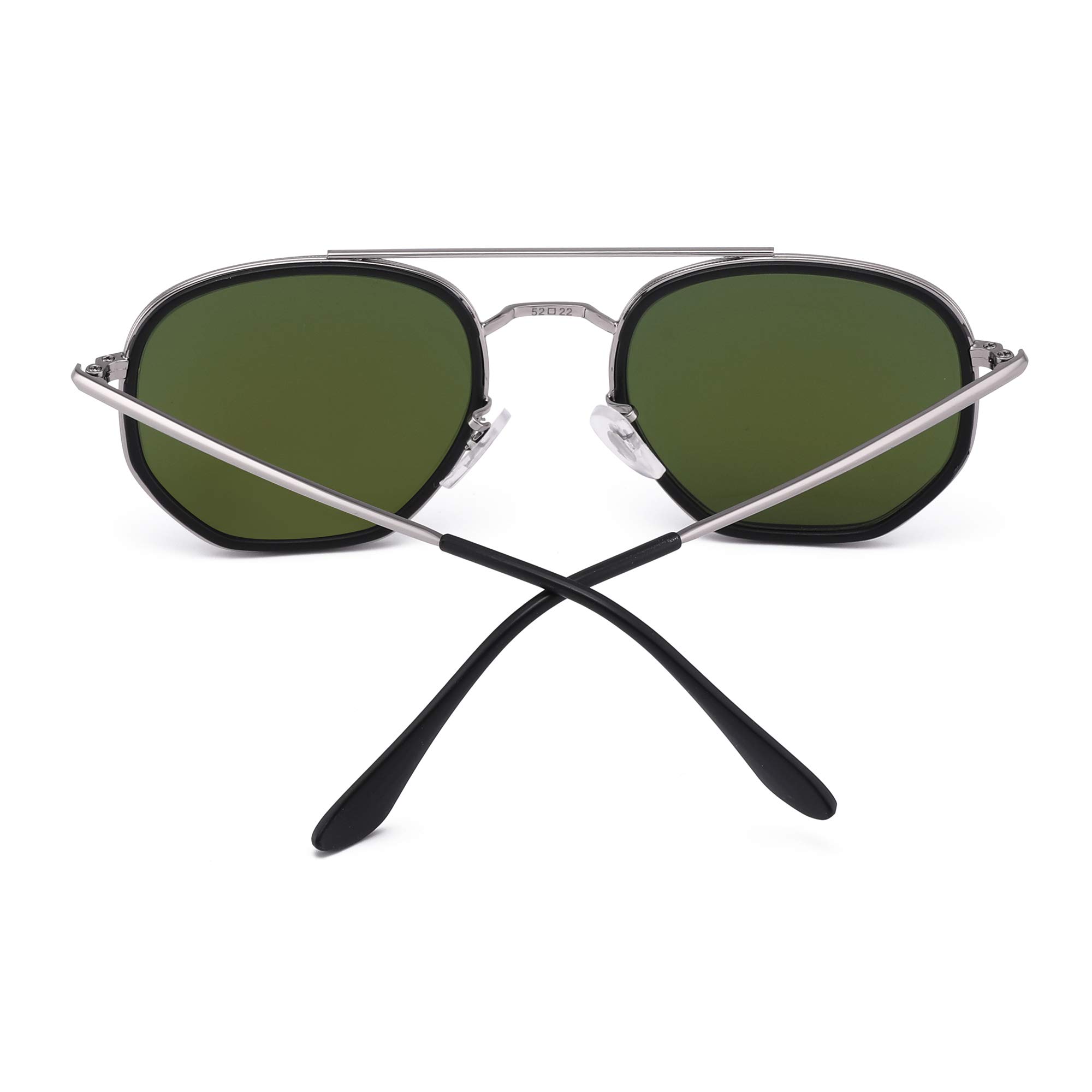 Glindar occhiali da sole vintage doppio ponte unisex