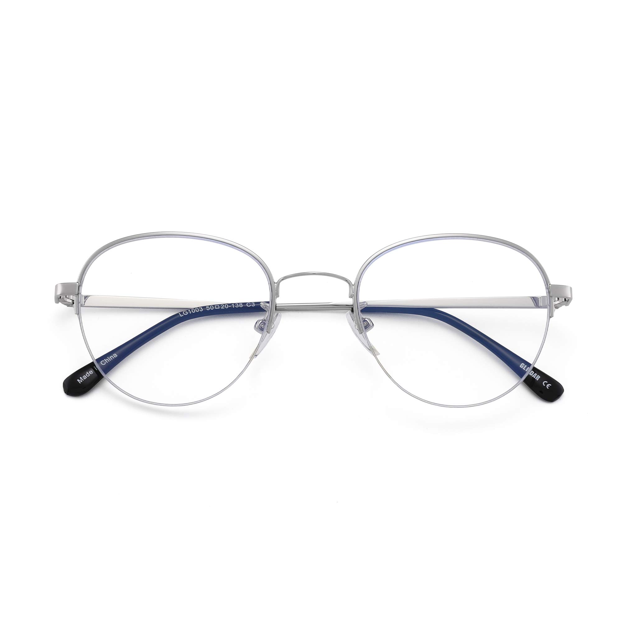 Glindar Rotondi occhiali luce blu computer unisex filtro blu