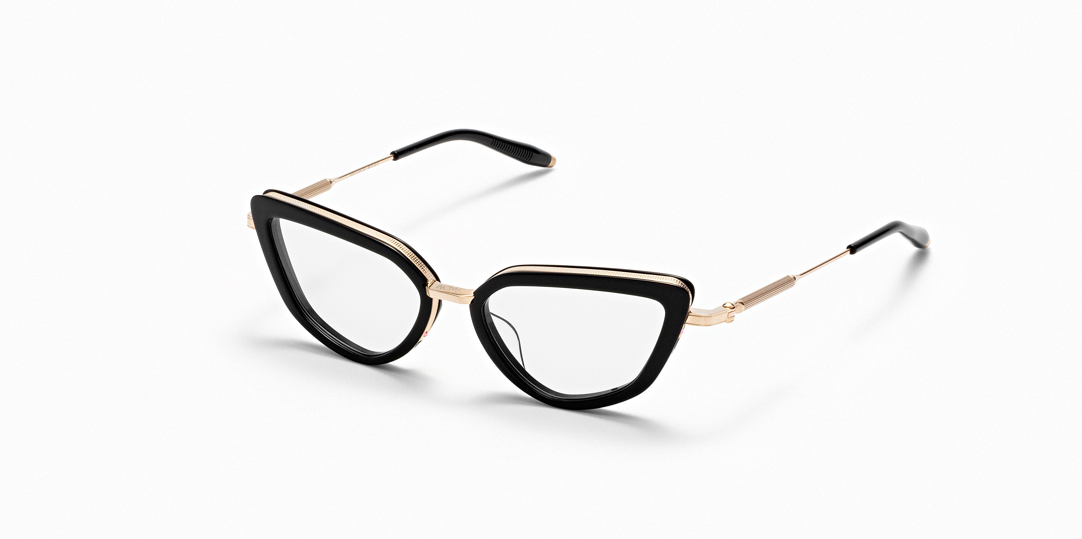 Akoni Etere Venus occhiali da vista cat-eye nero acetato 52