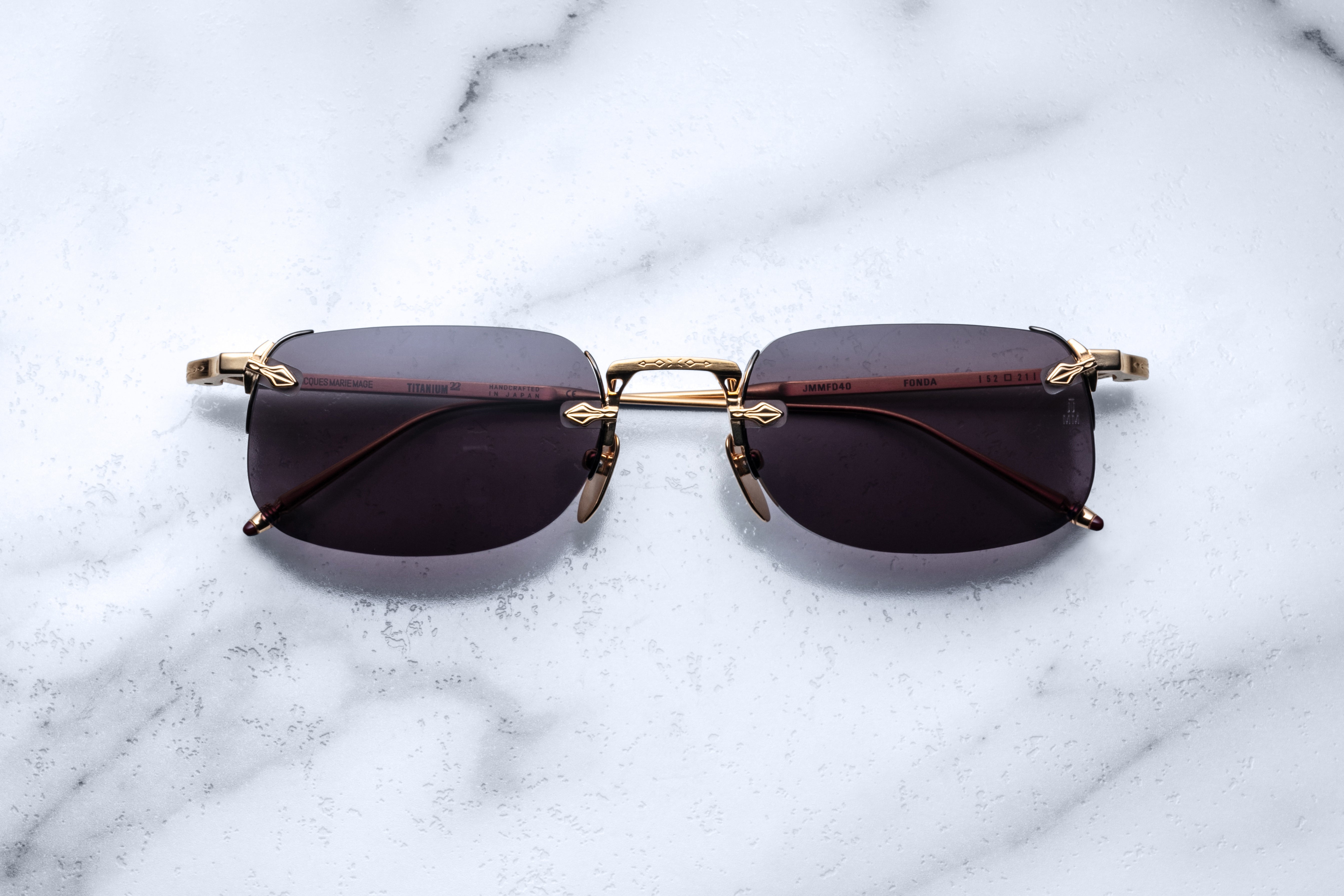 Jacques Marie Mage Fonda occhiali da sole Black Ebony Flash