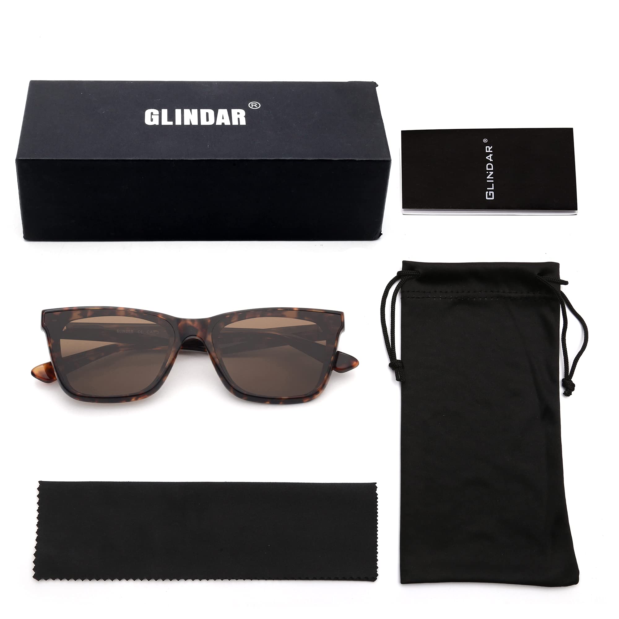 Glindar Quadrati Vintage occhiali da sole donna acetato