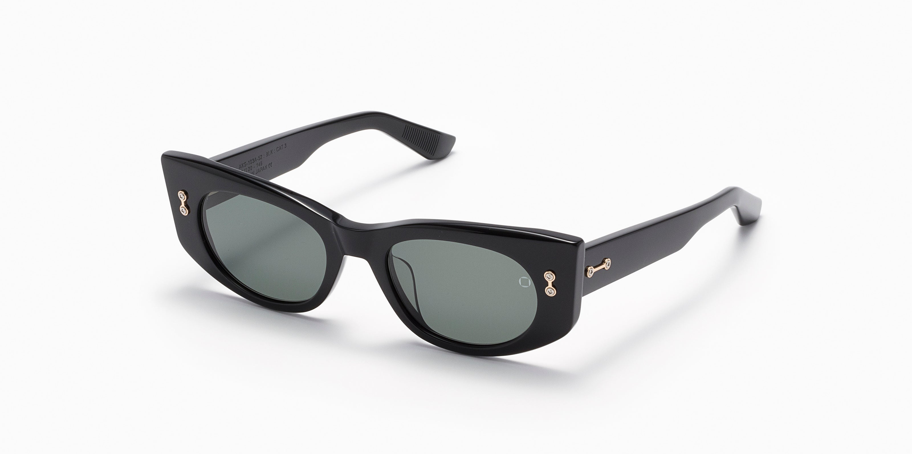 Akoni Horizon Aquila occhiali da sole nero cat eye