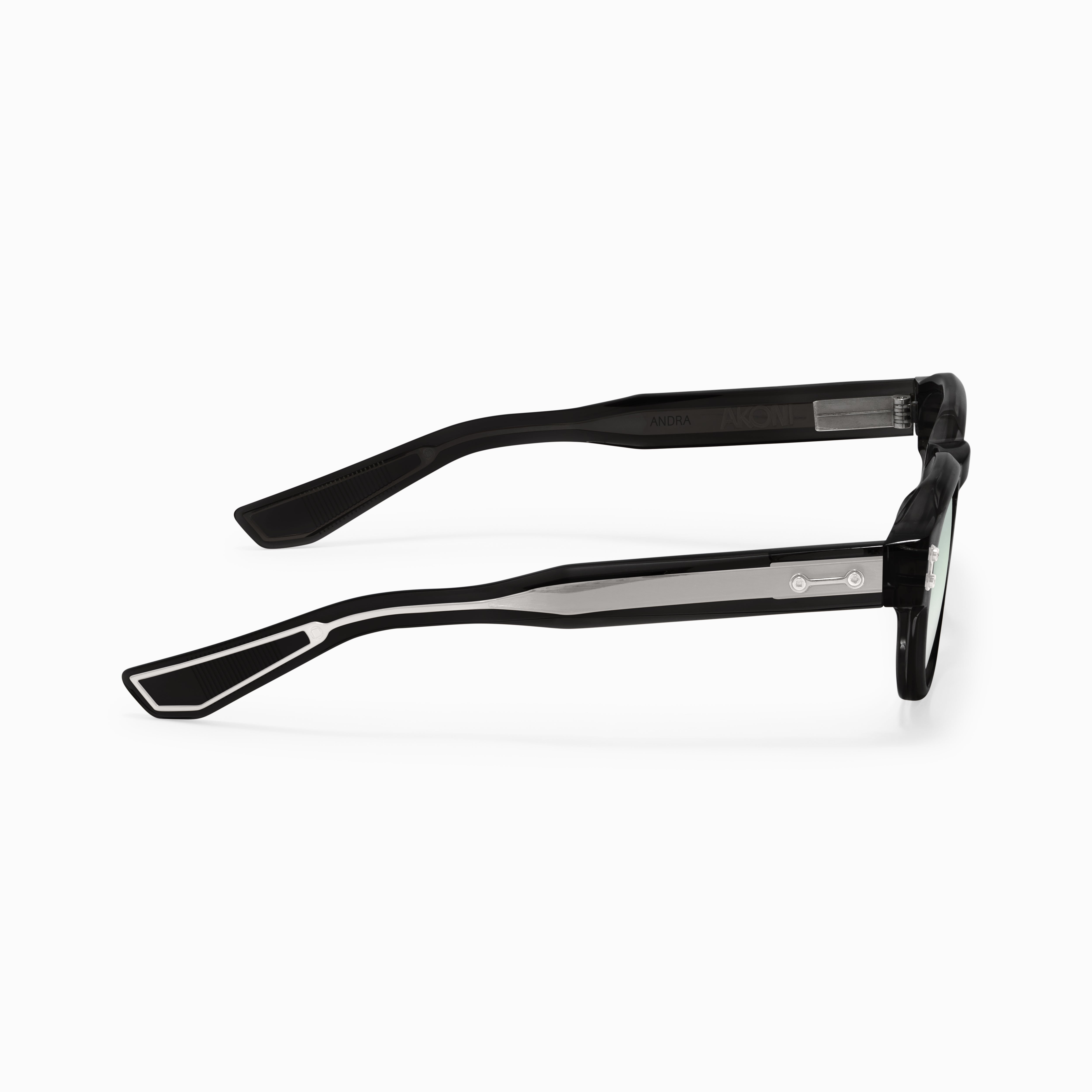 Akoni Etere Andra occhiali da sole Crystal Black pantos