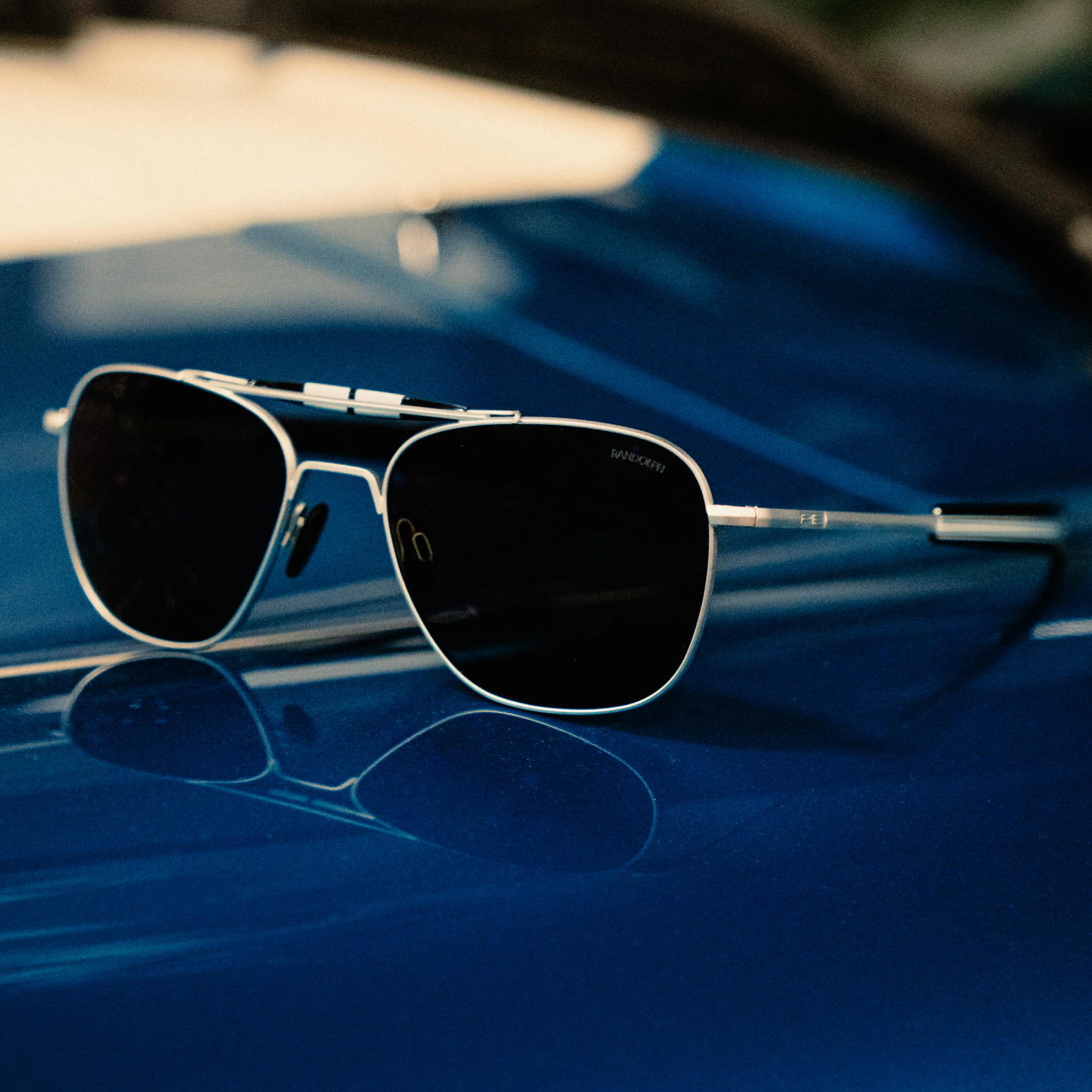 Randolph Aviator II Shelby occhiali da sole 55mm cromo