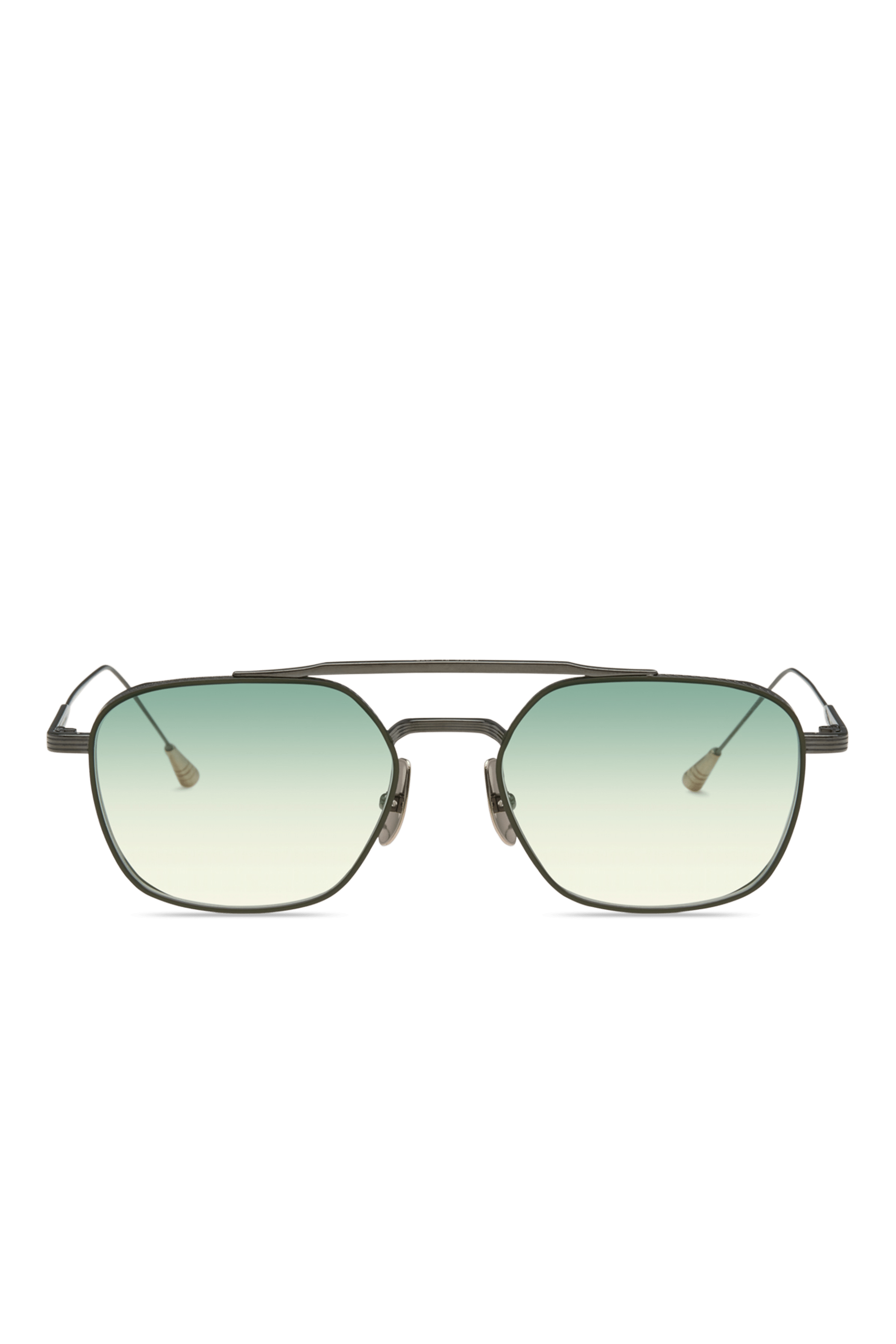 Lunetterie Générale Route 66 occhiali titanio gunmetal ambra custom