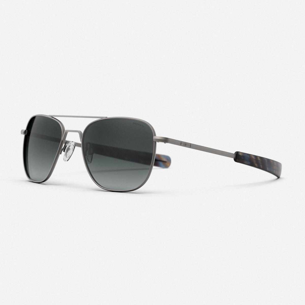 Randolph Aviator Satin Gunmetal Slate Occhiali Sole 55