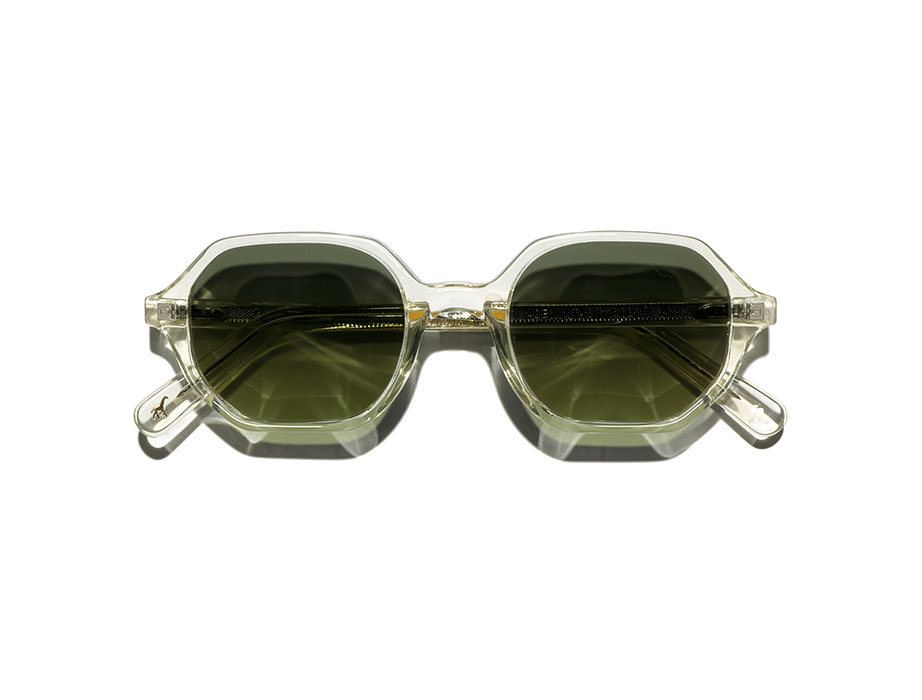 L.G.R Zanzibar occhiali da sole champagne lente verde