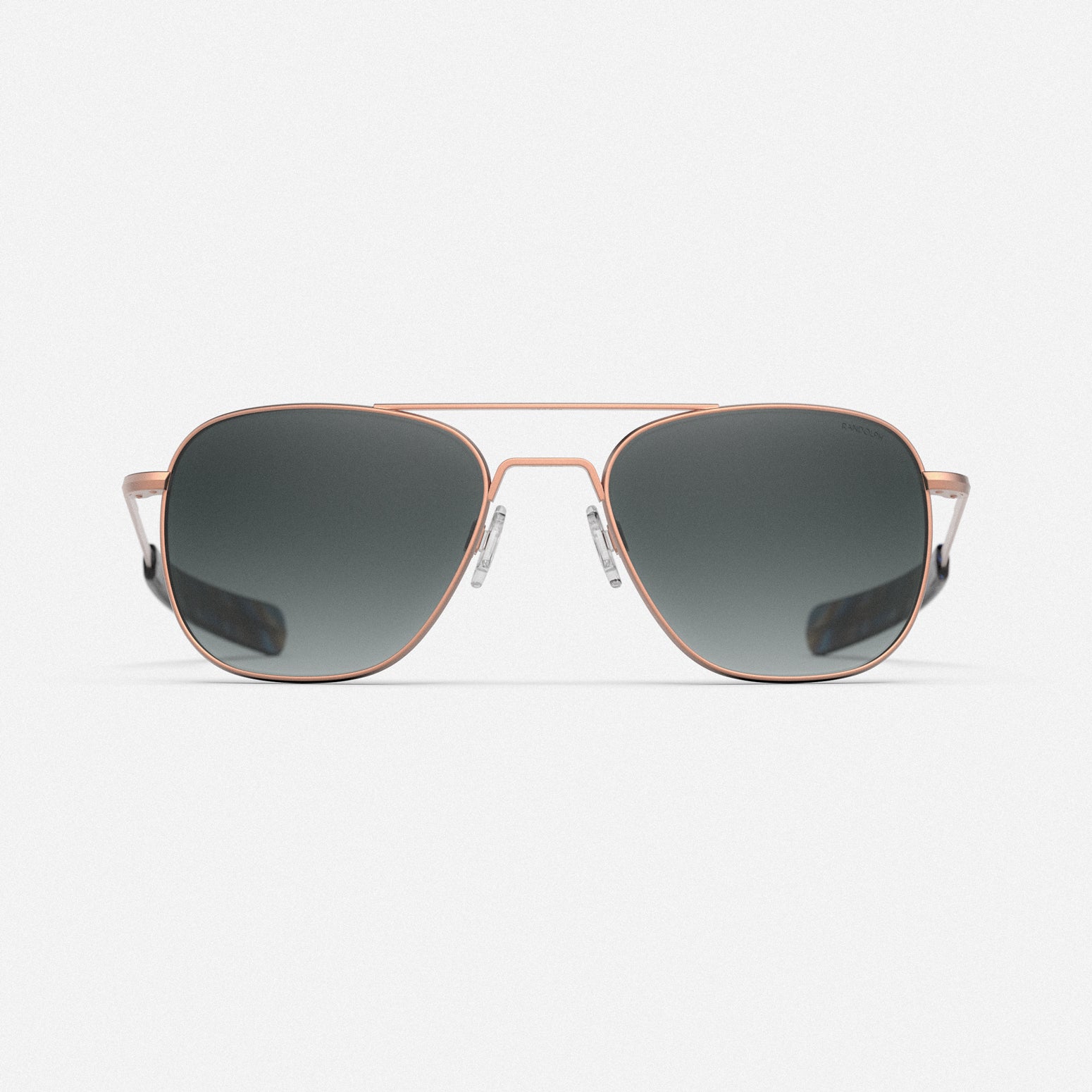 Randolph Aviator 22k Satin Rose Gold Slate occhiali da sole polarizzati