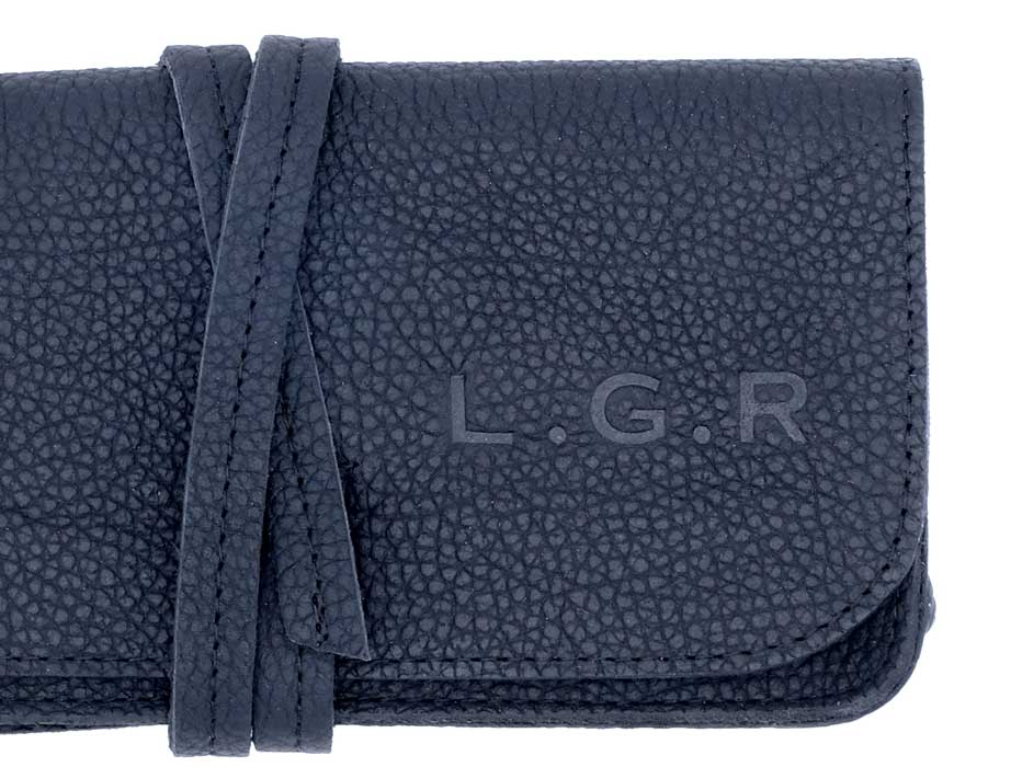 L.G.R Reunion Explorer Case custodia occhiali pelle blu