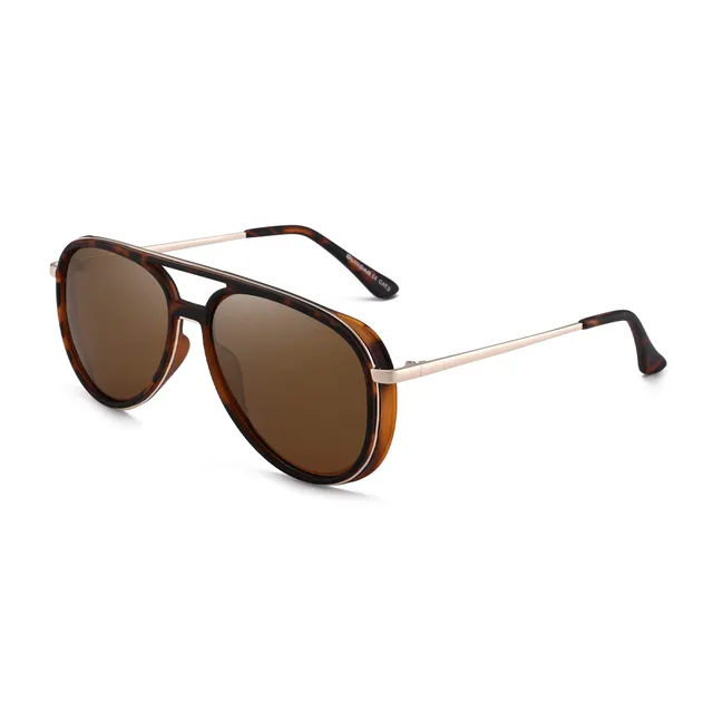 Glindar Retrò occhiali da sole polarizzati leggeri unisex