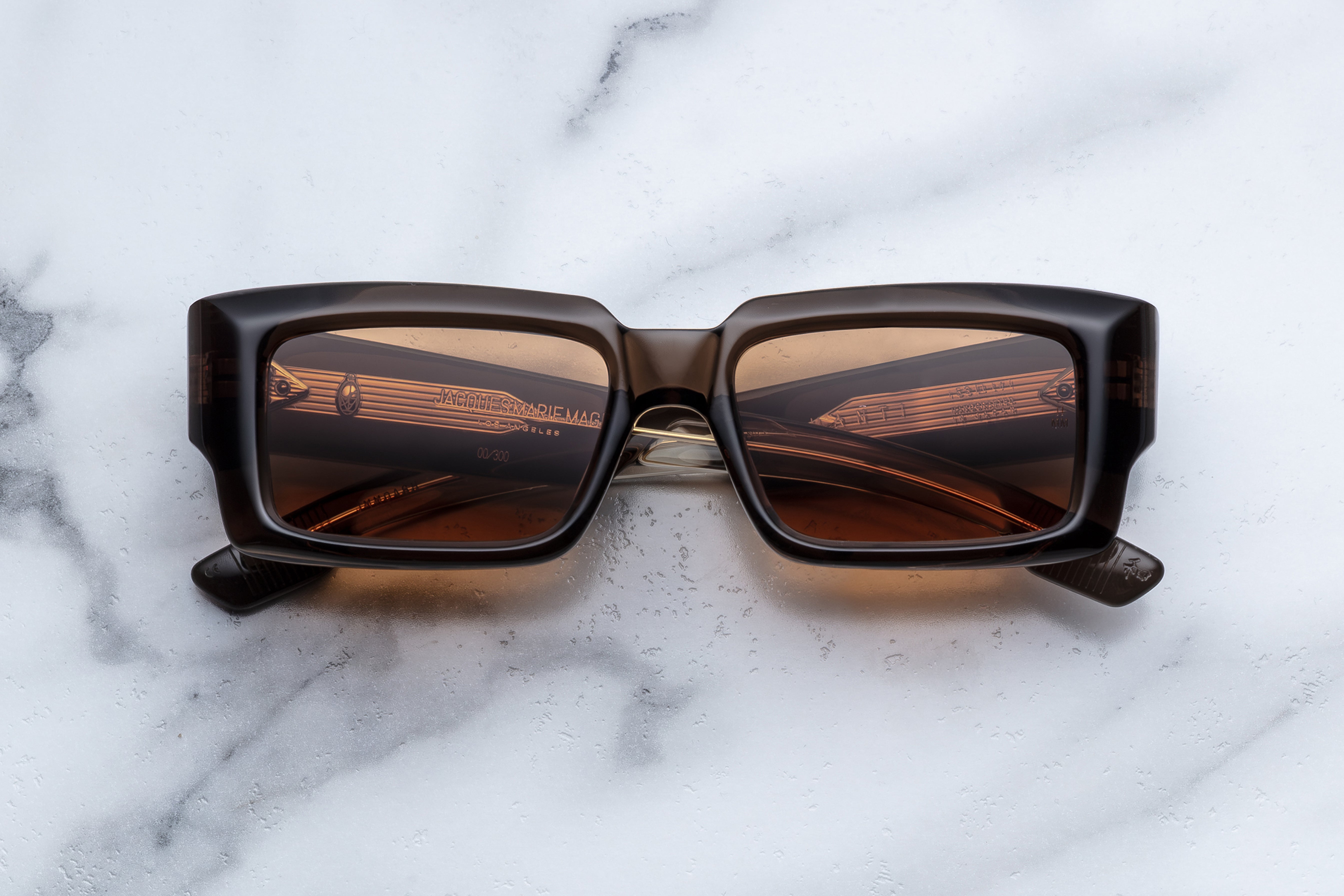 Jacques Marie Mage Quant R7 occhiali da sole bordeaux marrone