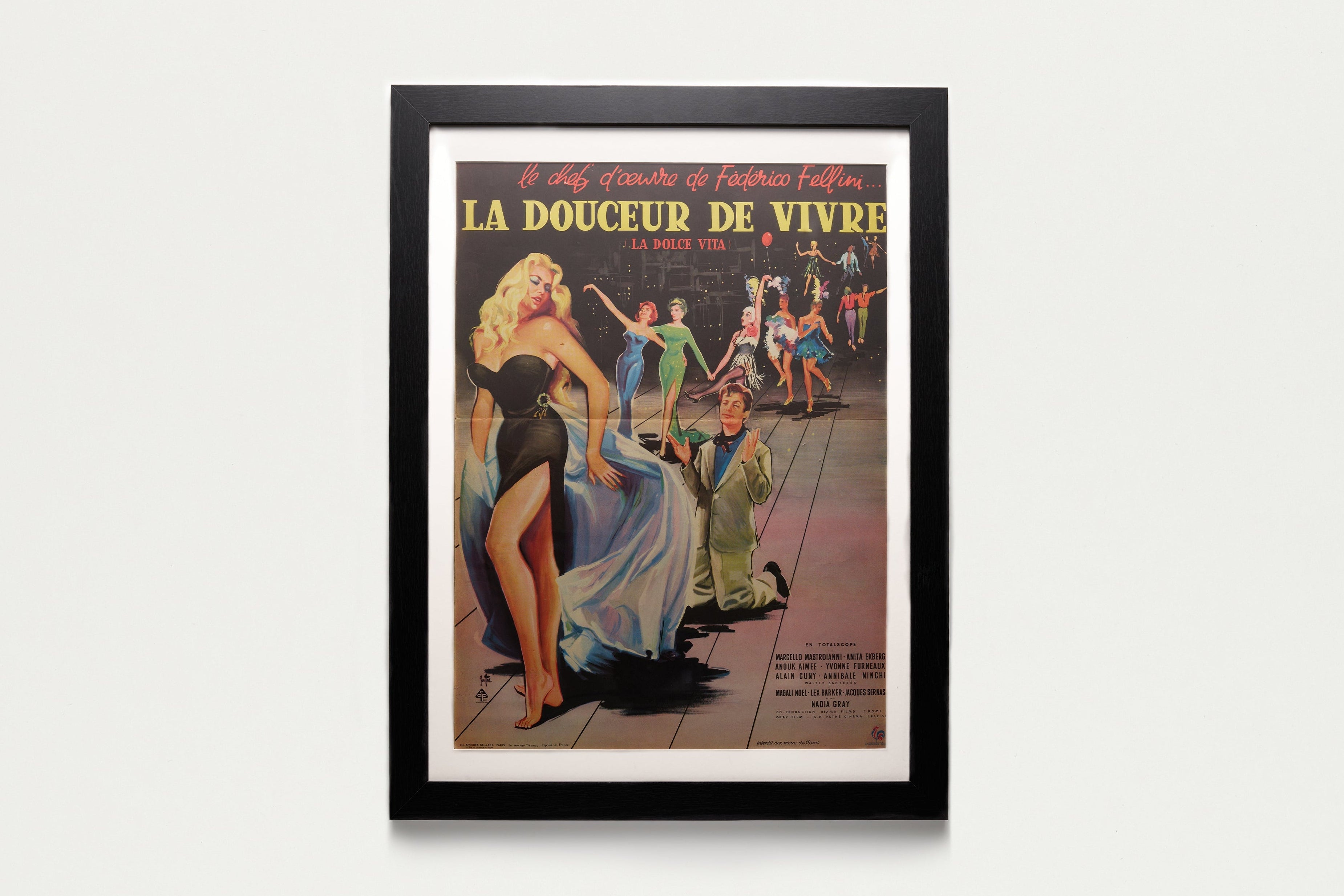 Jacques Marie Mage La Dolce Vita poster originale 1960