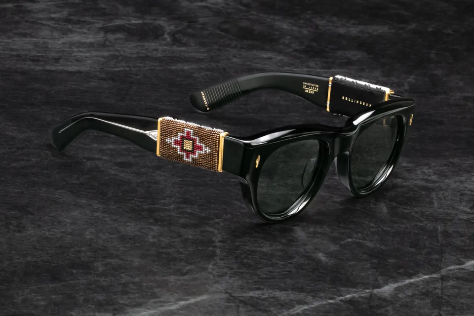 Jacques Marie Mage Beaded Rollingsun 1:1 #14 occhiali da sole grigi