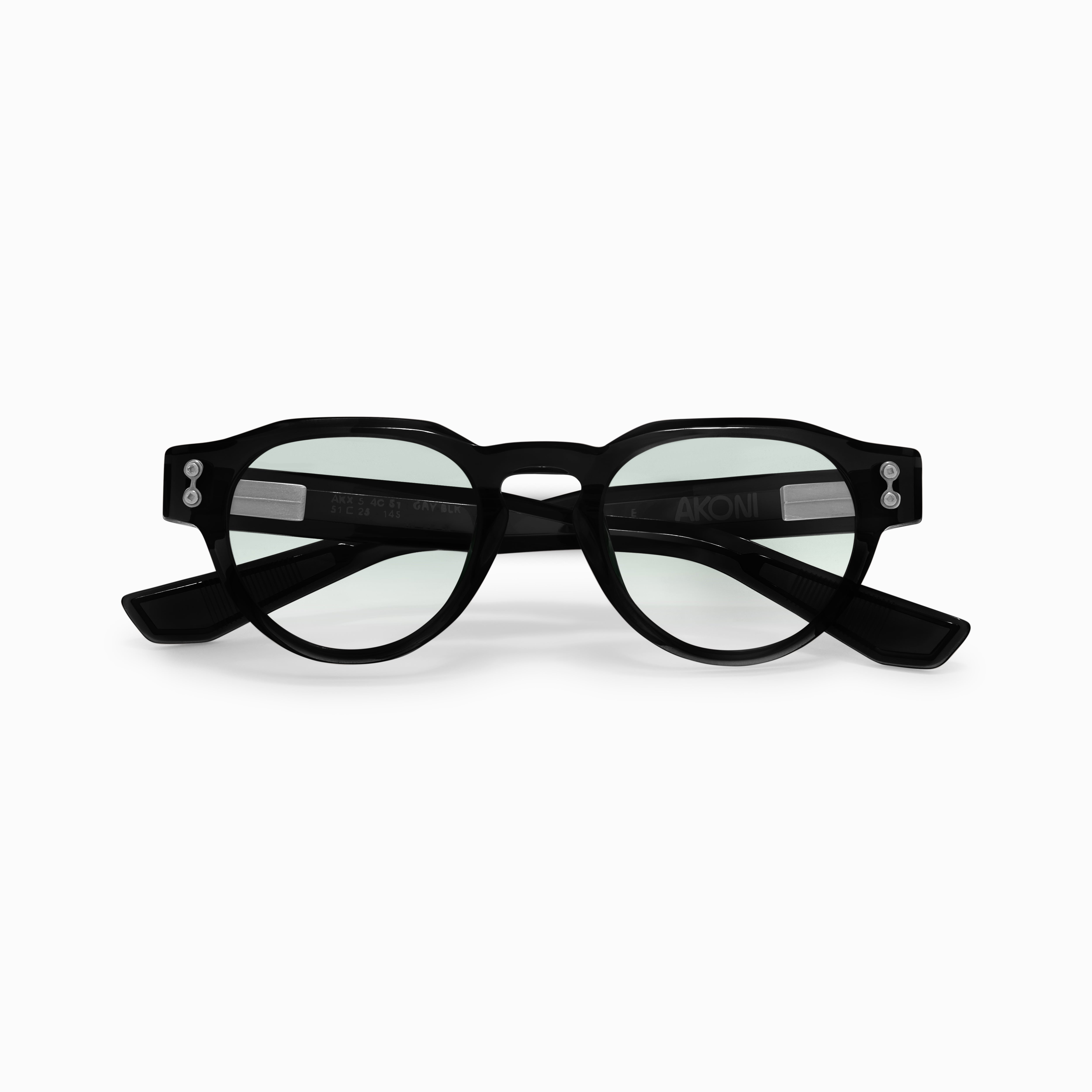 Akoni Etere Andra occhiali da sole Crystal Black pantos
