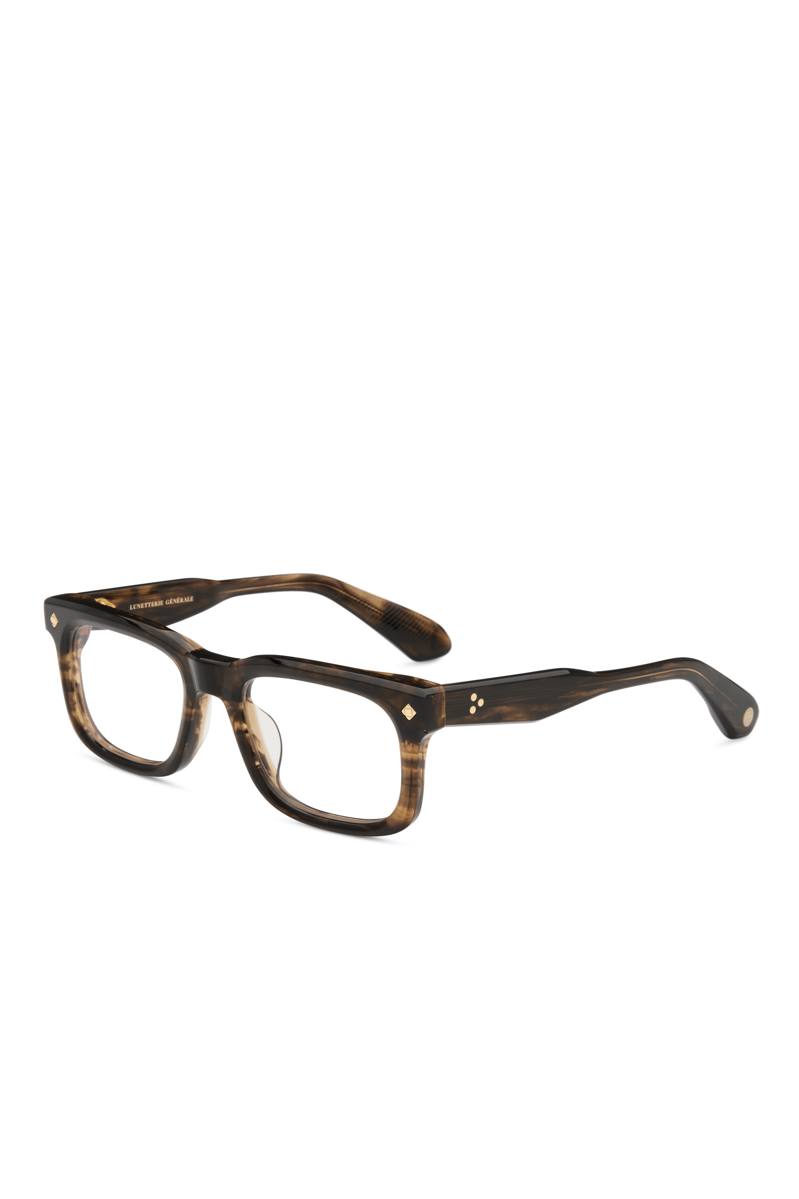 Lunetterie Generale Grand Voyageur occhiali da vista nero oro acetato