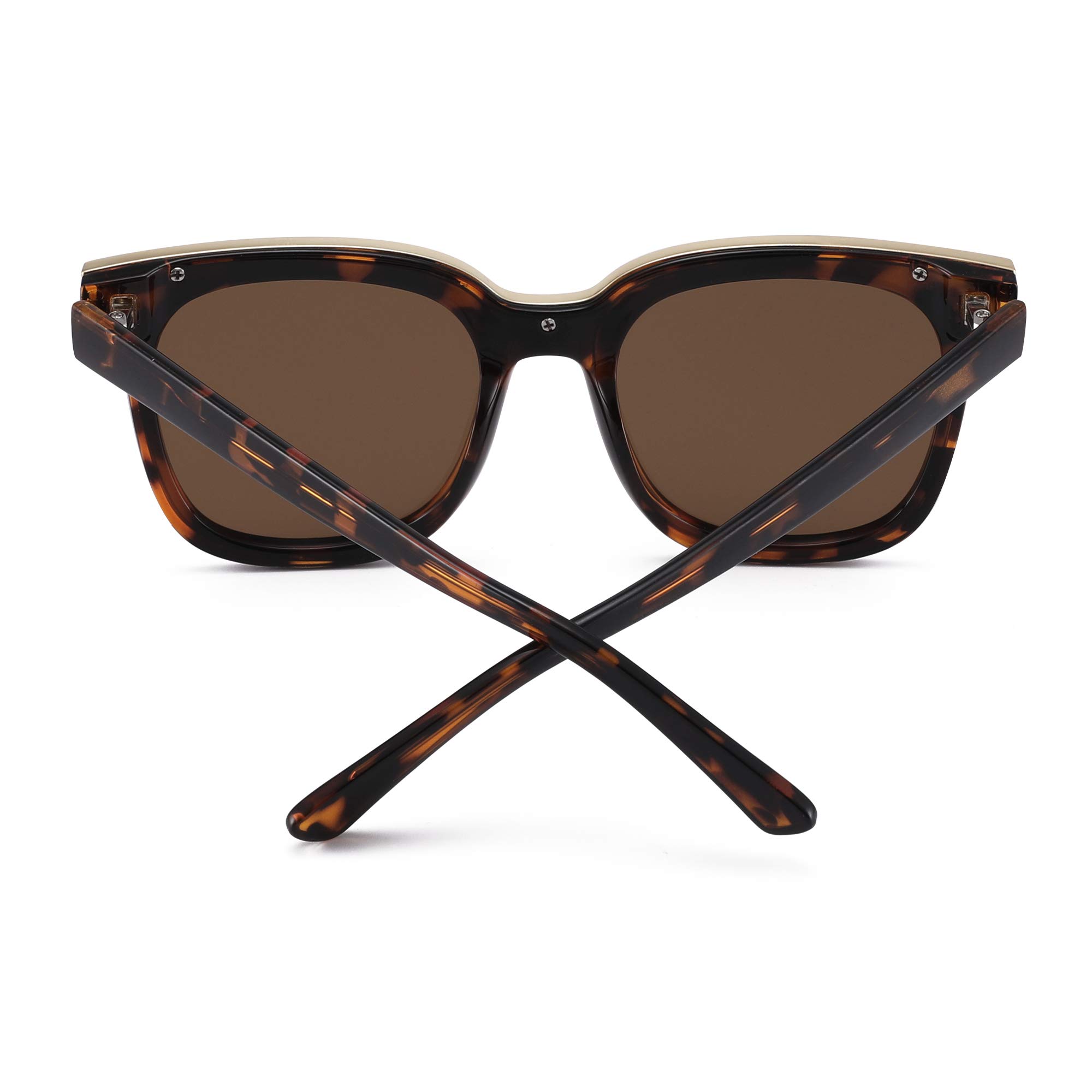 Glindar Quadrati occhiali da sole specchiati oversize UV400 unisex