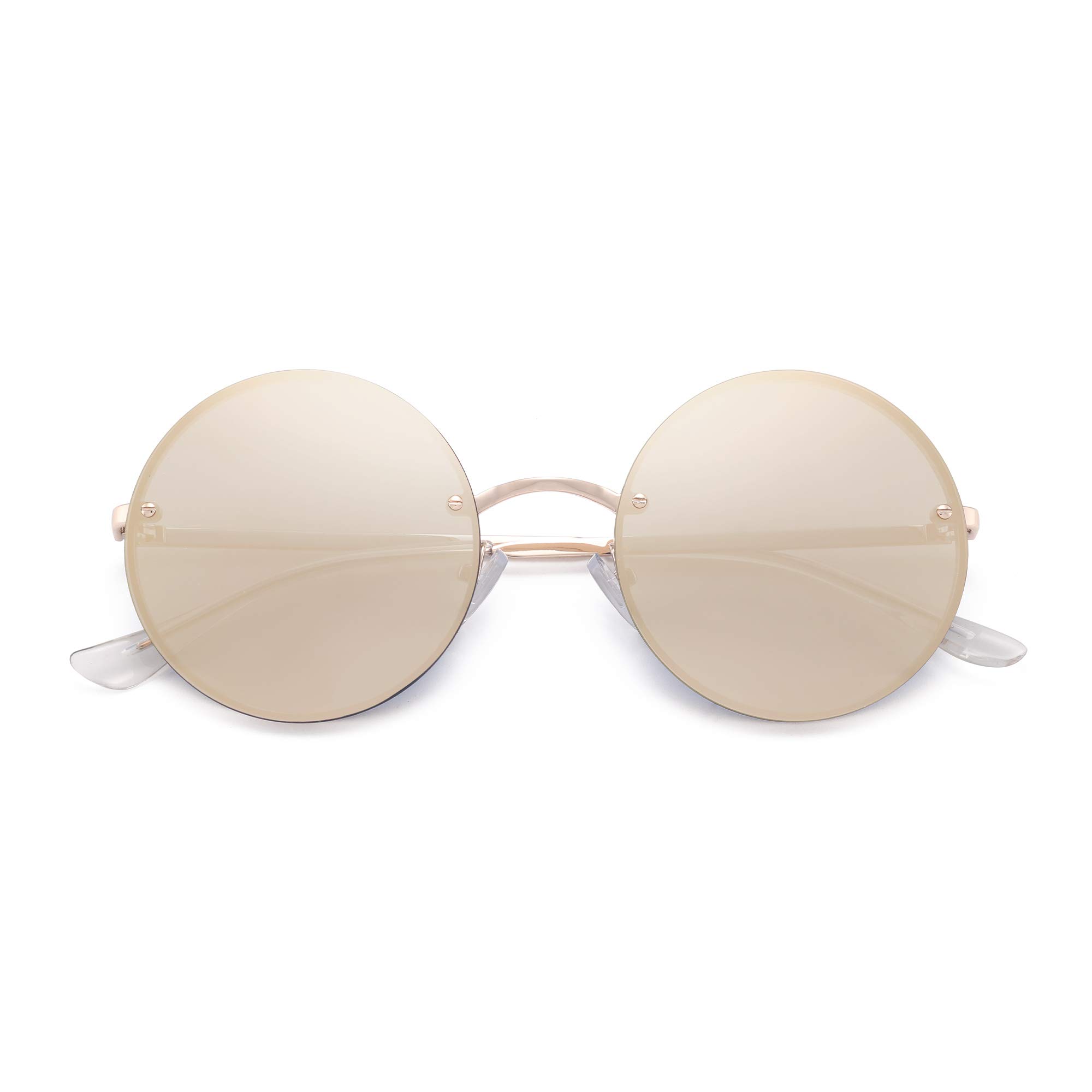 Glindar Retro occhiali da sole rotondi hippie