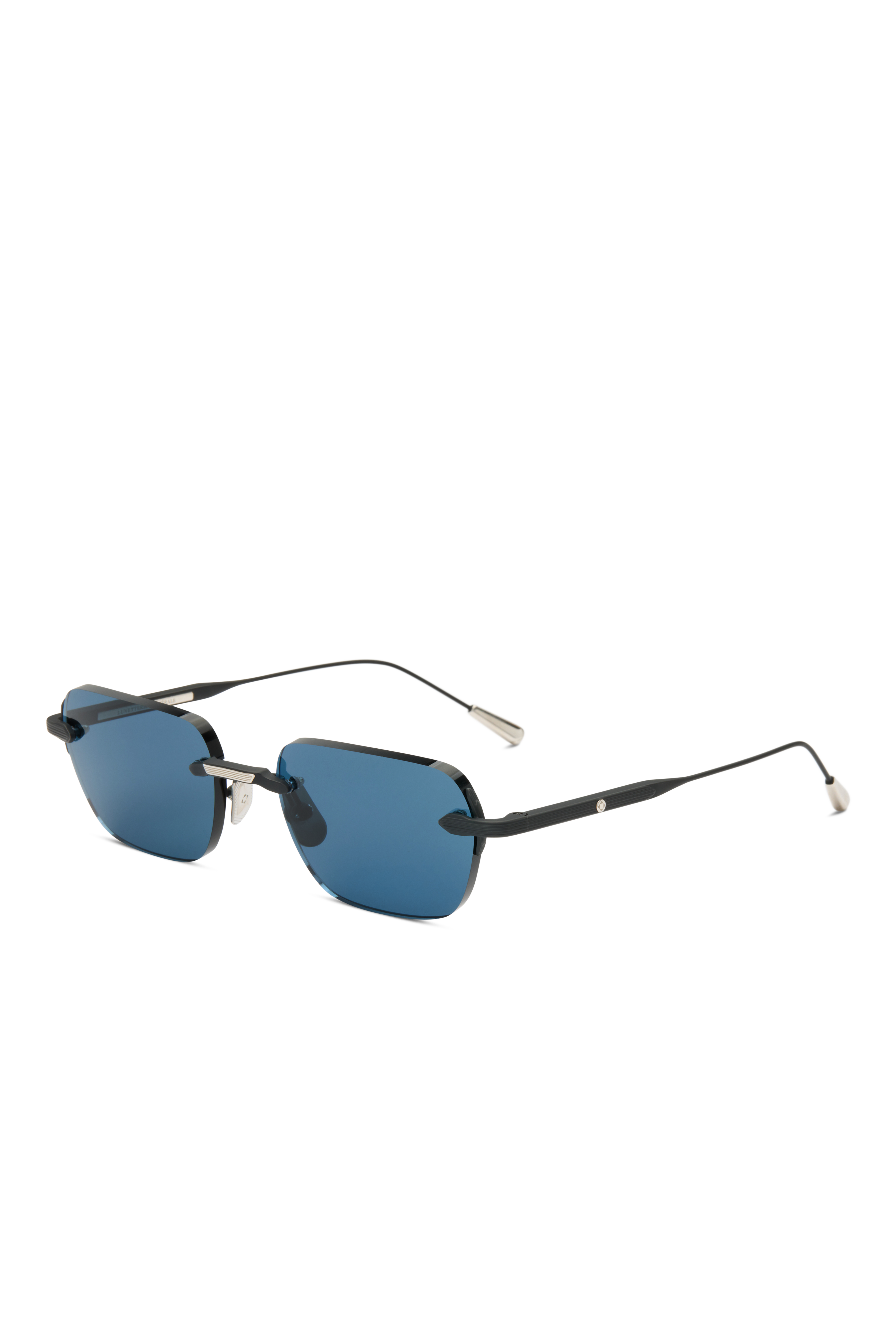 Lunetterie Générale Wabi-Sabi occhiali sole rimless nero blu