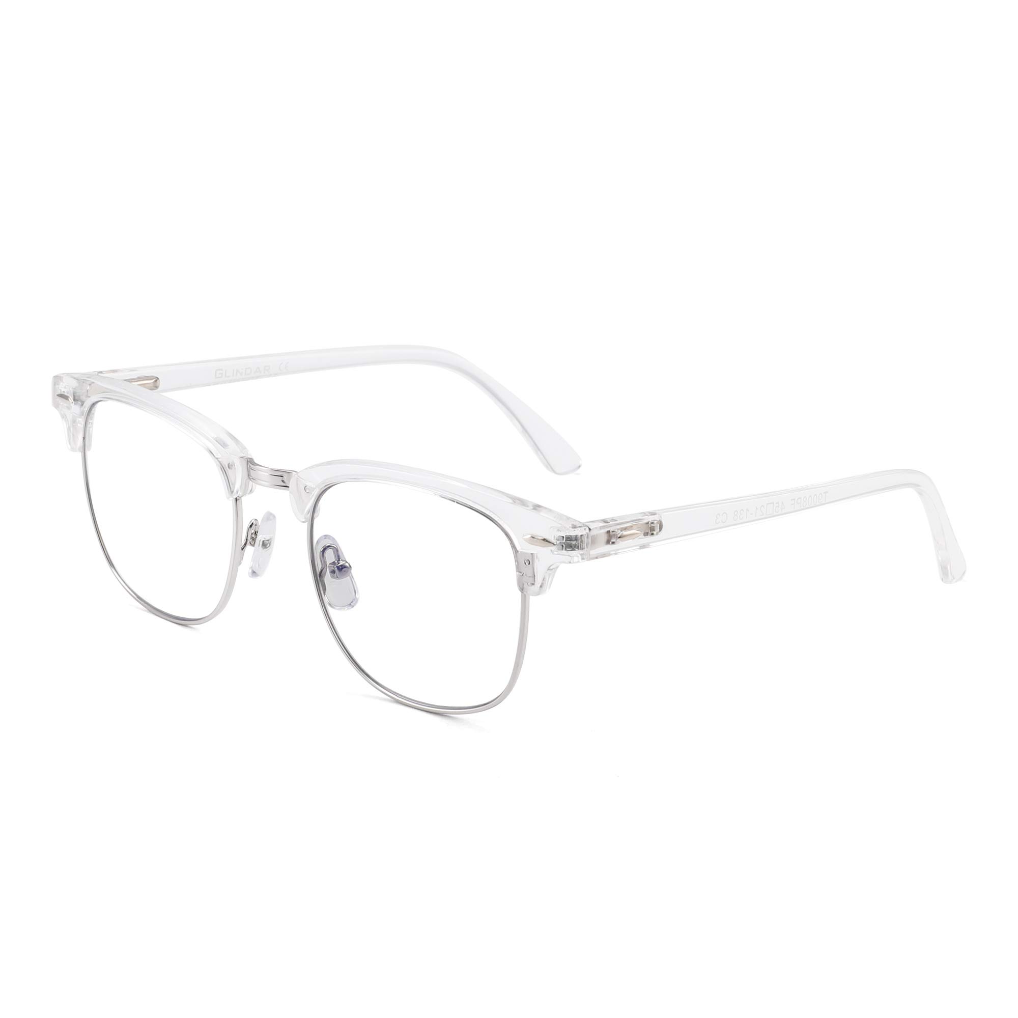 Glindar Retro Classico Browline occhiali luce blu computer