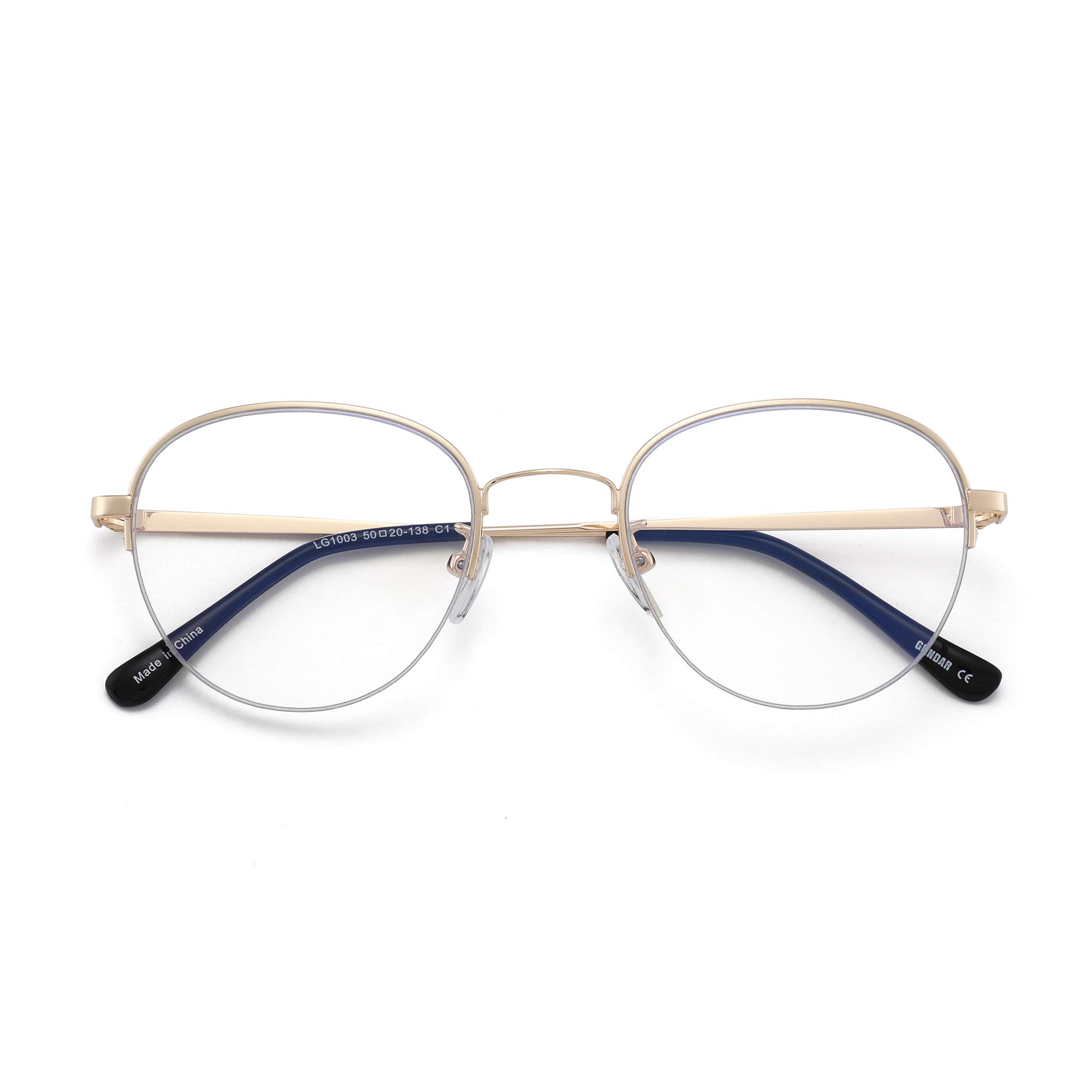 Glindar Computer occhiali filtro luce blu rotondi unisex schermo