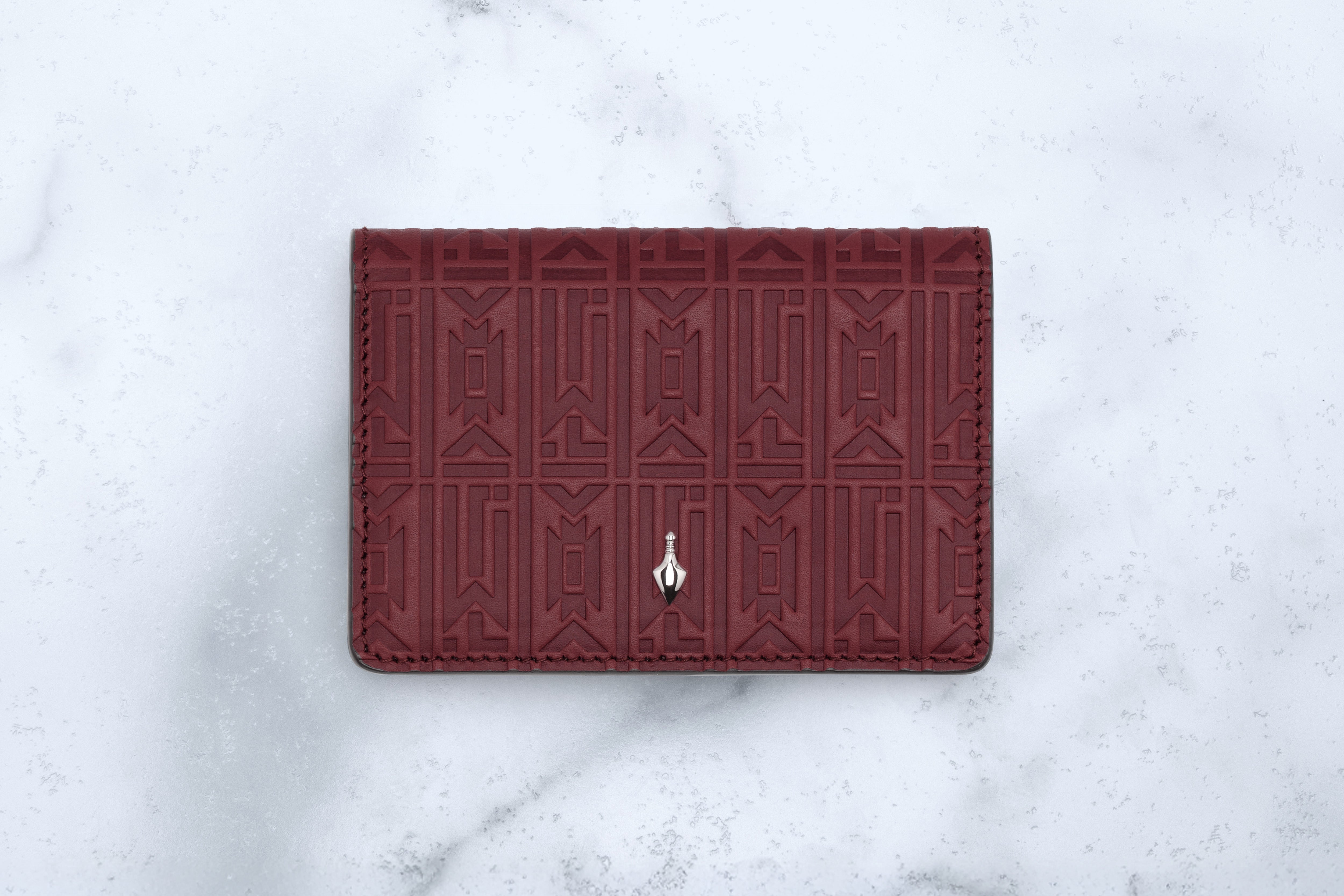 Jacques Marie Mage Cassandre portafoglio pelle Tan bifold