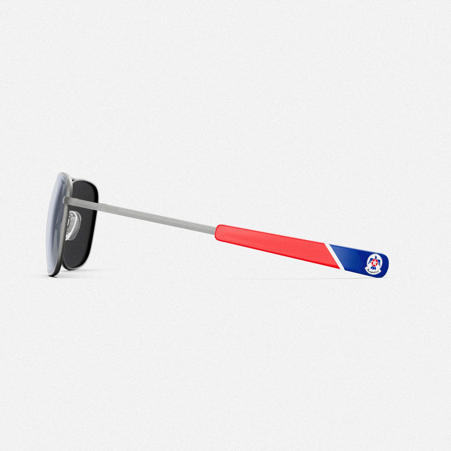 Randolph Thunderbirds Aviator occhiali sole satin gunmetal mirror