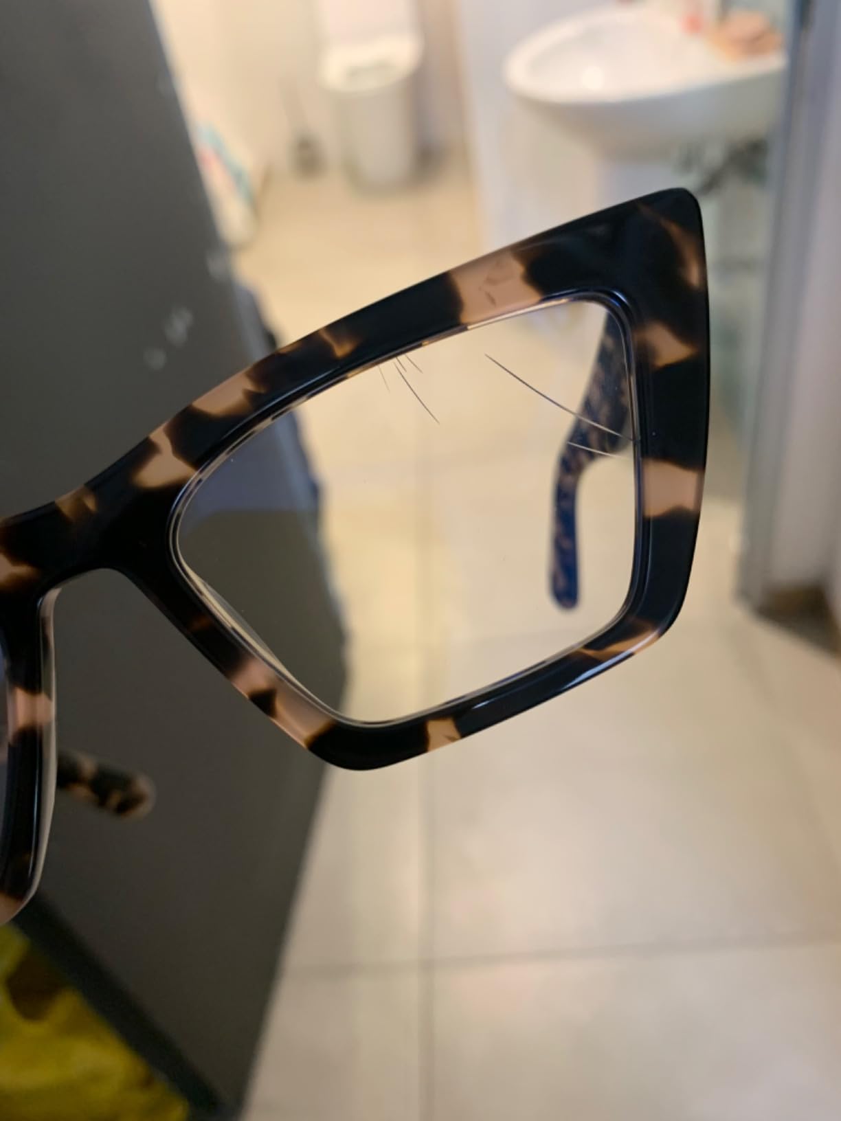 Glindar occhiali luce blu cat eye neri in acetato